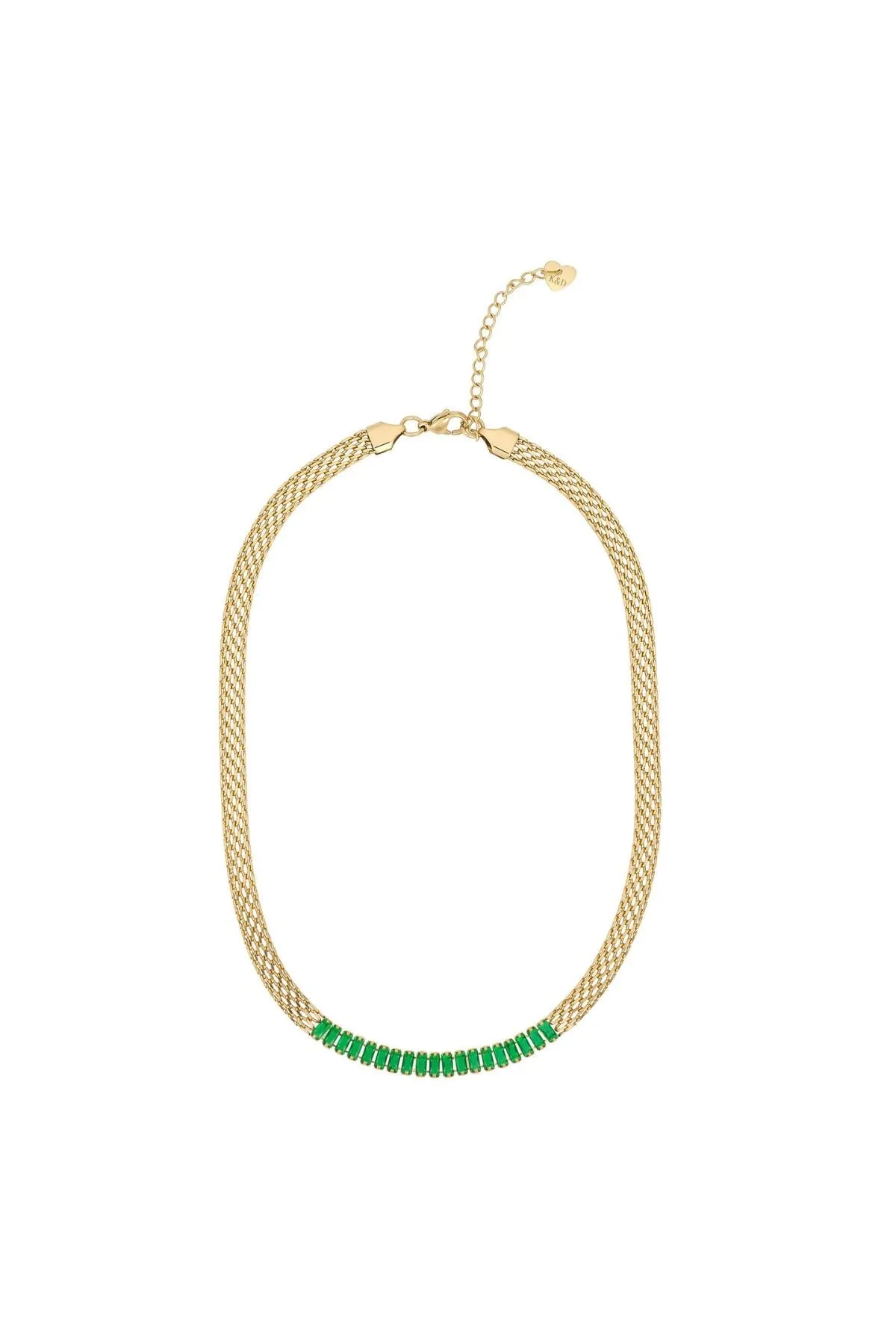 Emerald Mesh Necklace