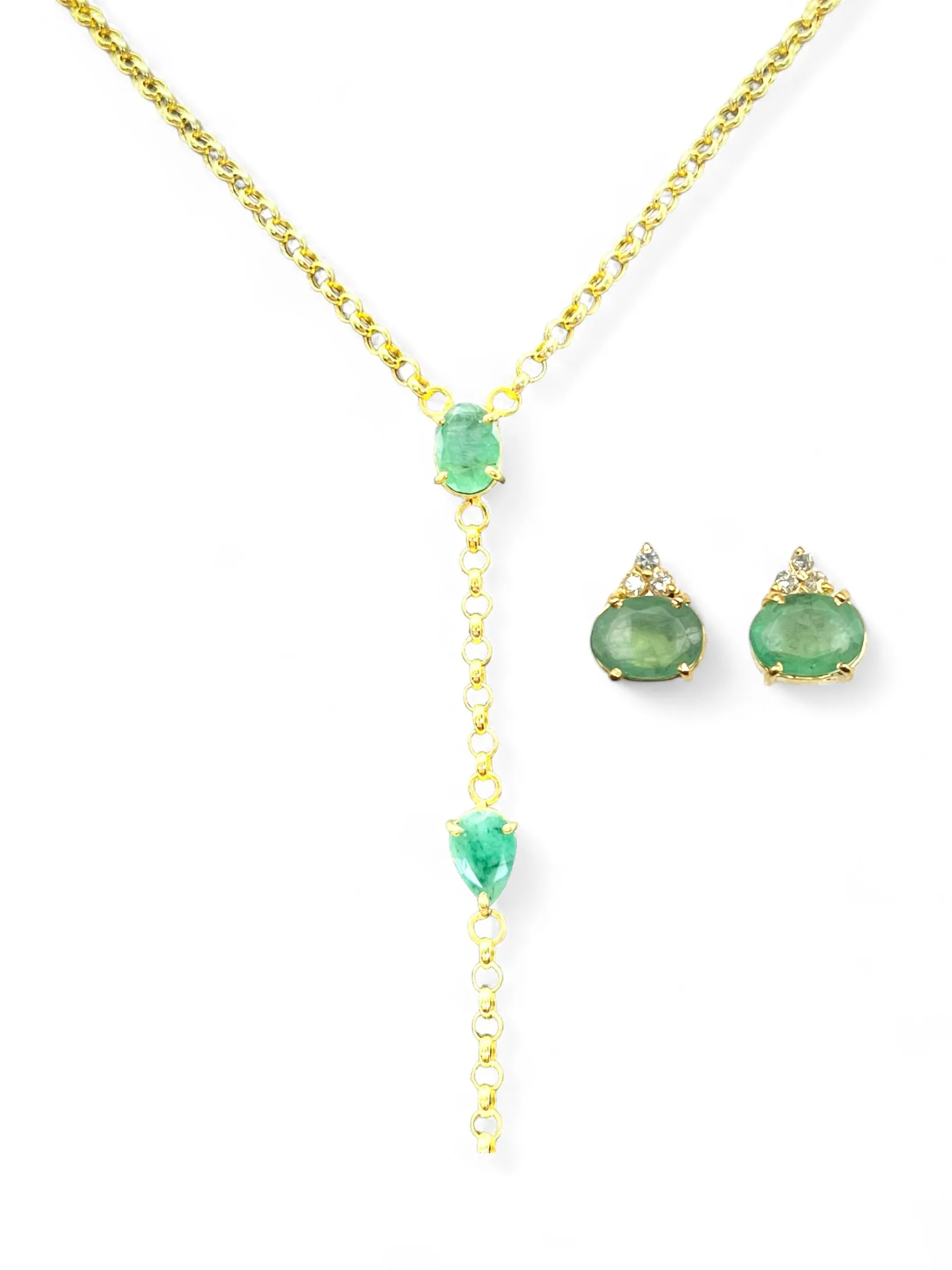 EMERALD NATURAL DIAMOND SET