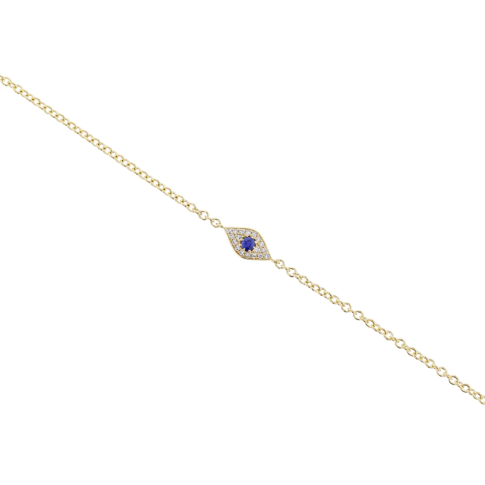 Evil Eye Sapphire and Diamond Bracelet