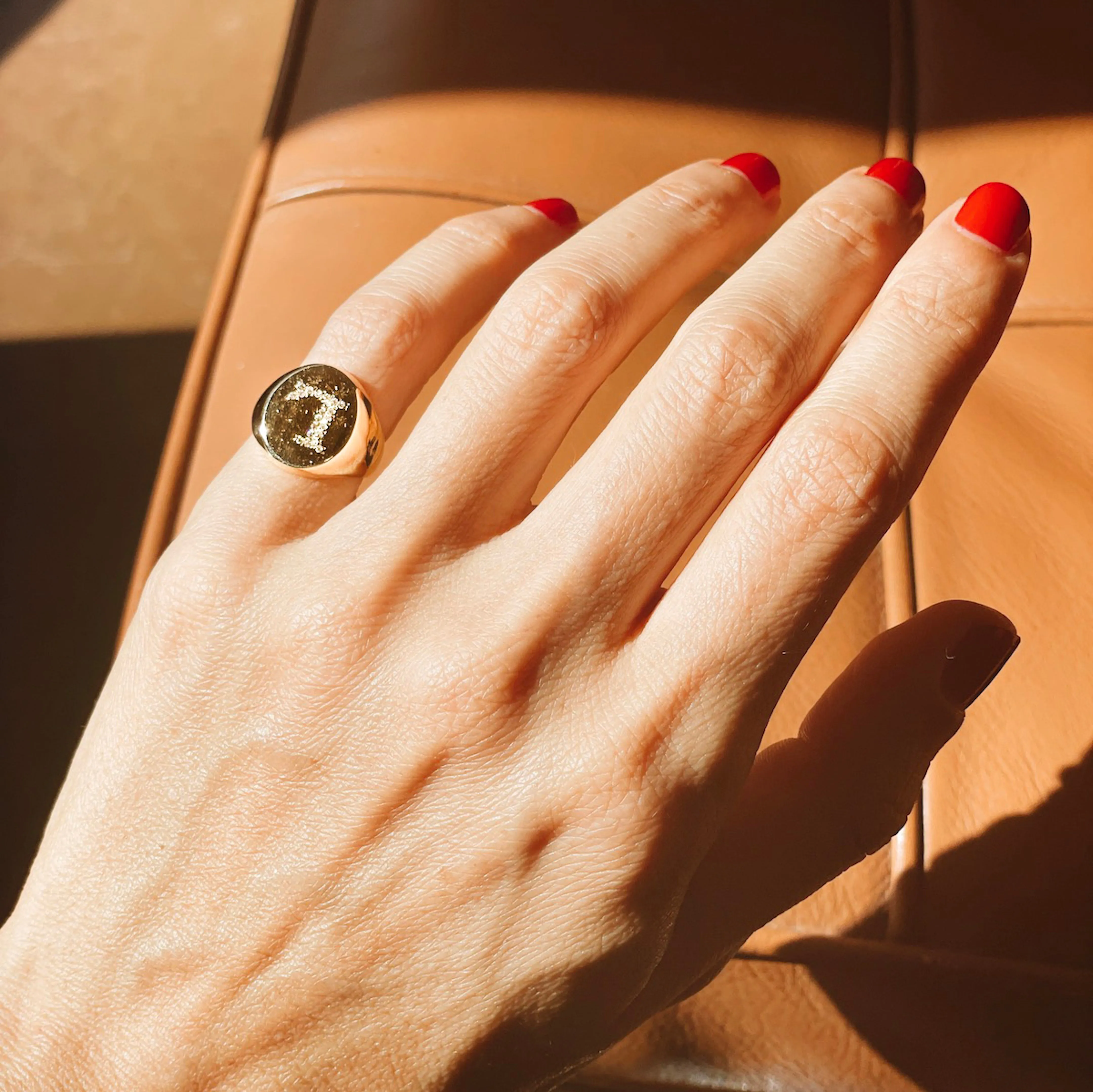 Fine Large Disc Signet Ring