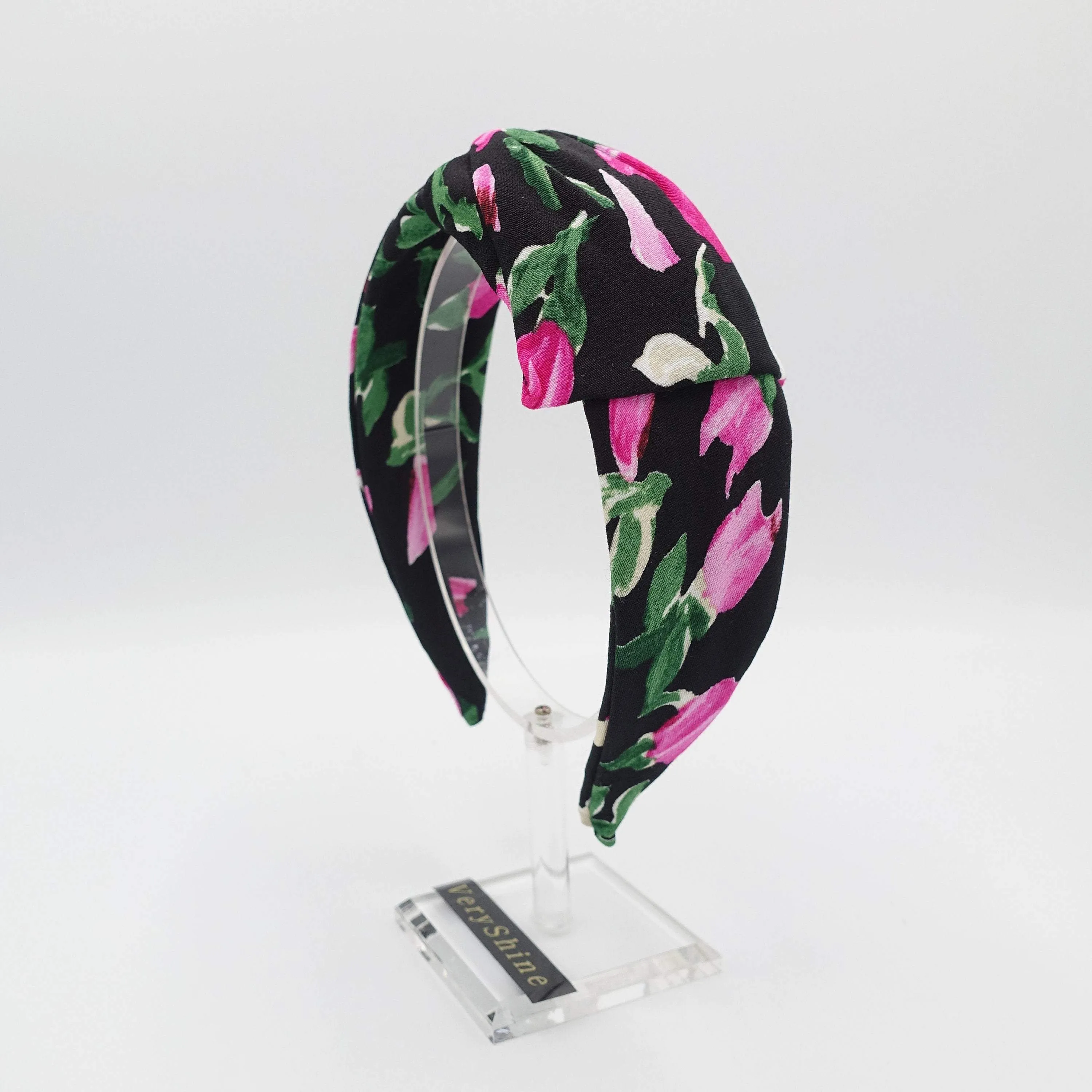 floral cross headband asymmetric hairband for women