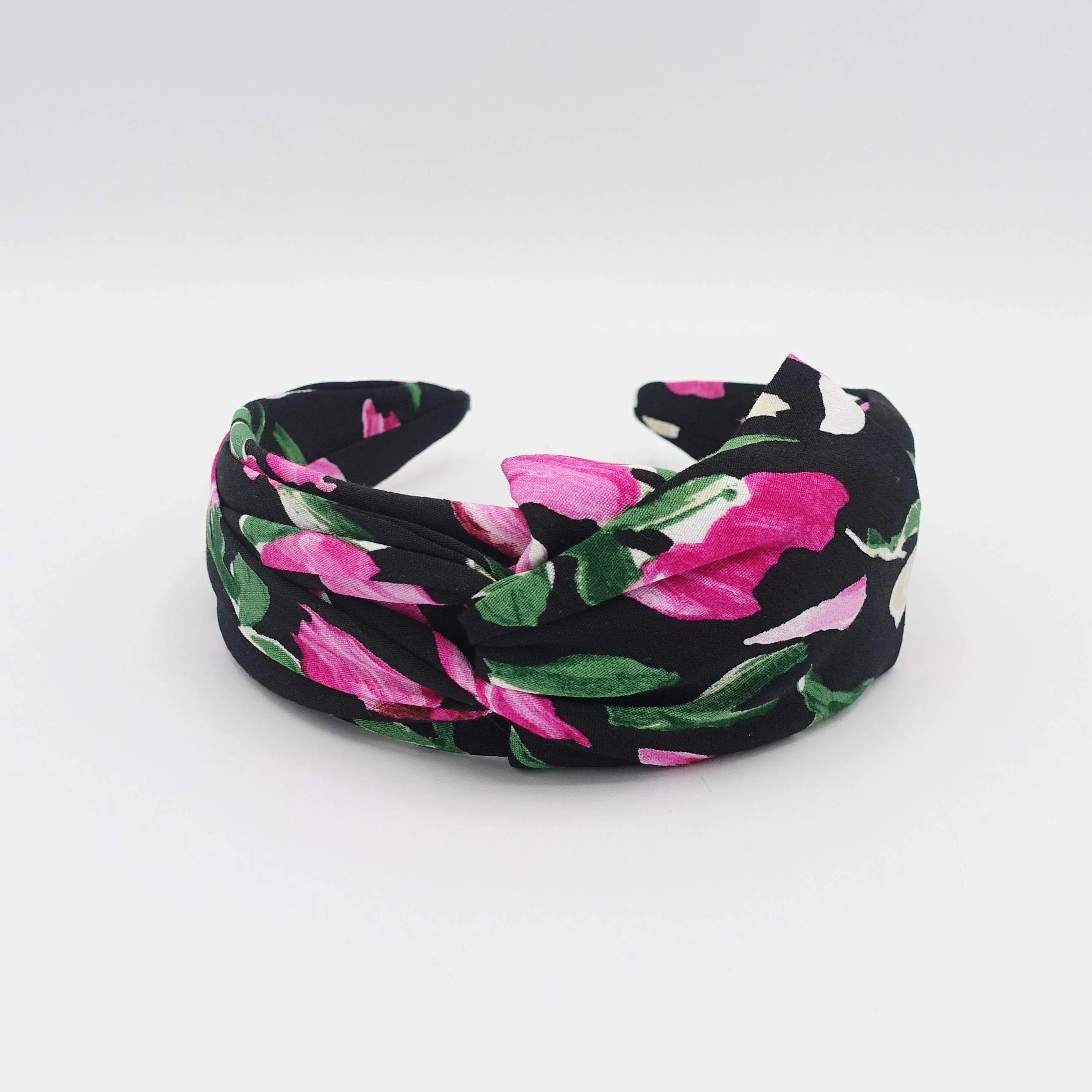 floral cross headband asymmetric hairband for women