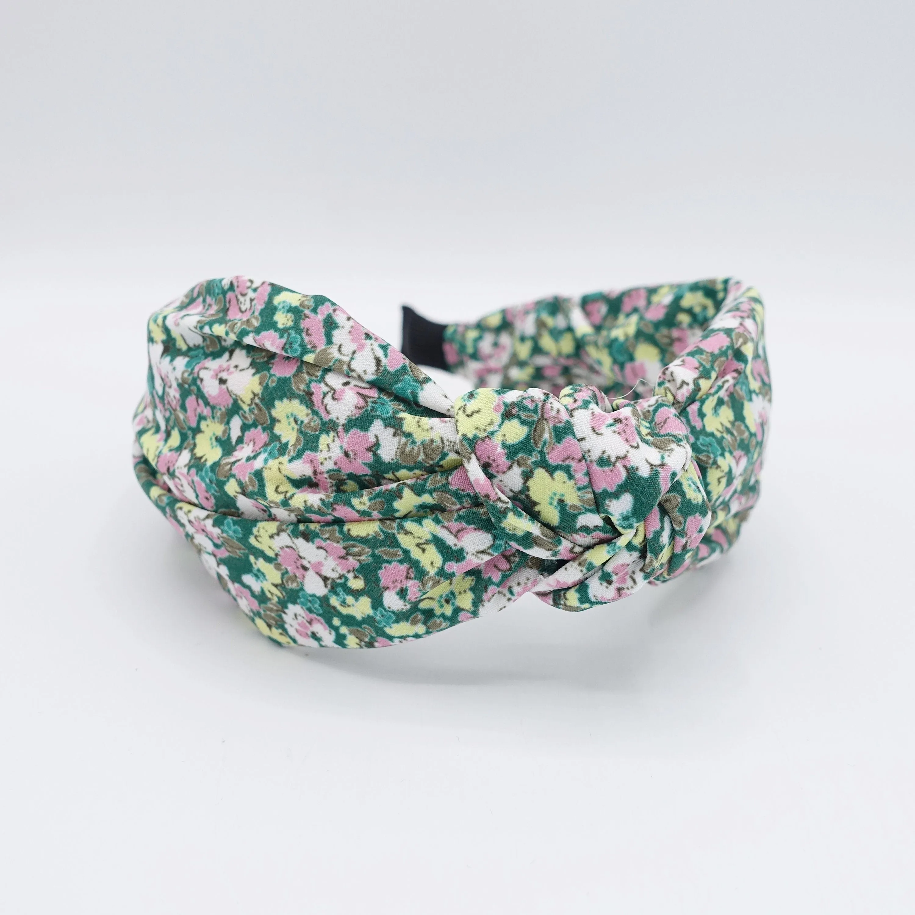 floral knot headband, blossom print headband, top knot headband for women