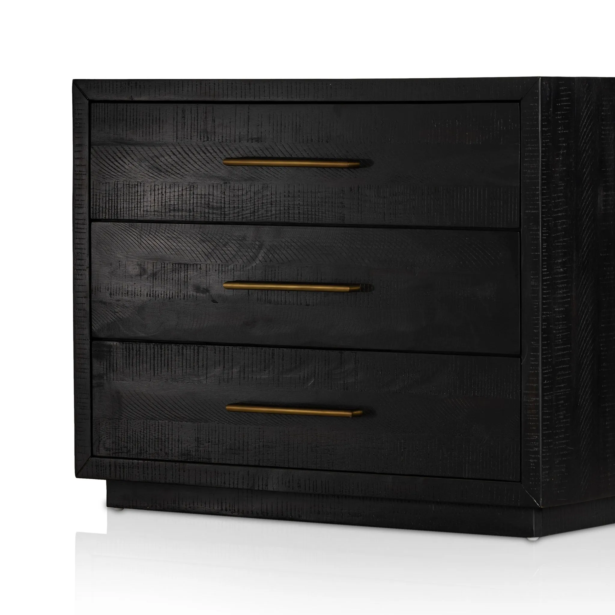 Four Hands Suki Nightstand in Burnished Black