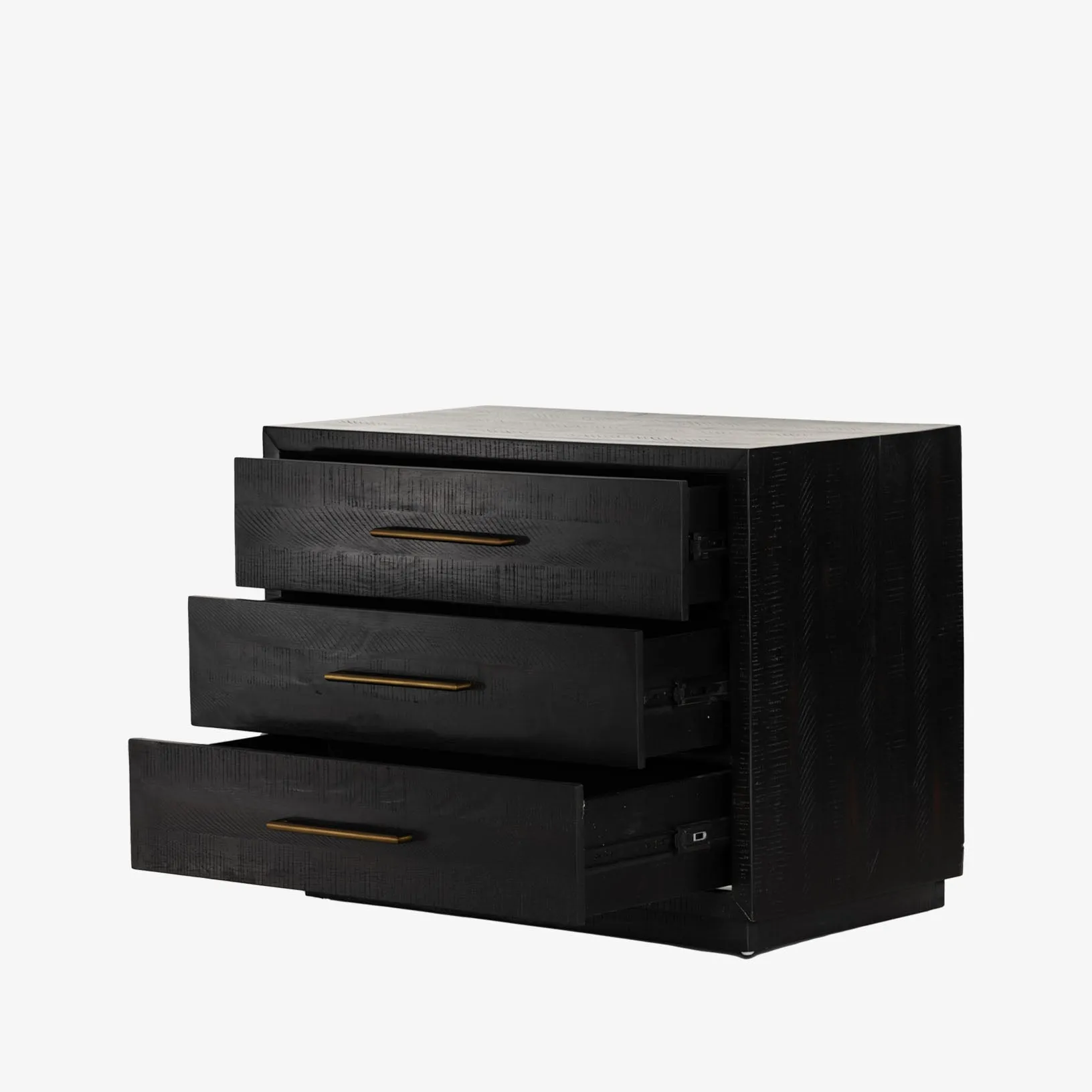 Four Hands Suki Nightstand in Burnished Black