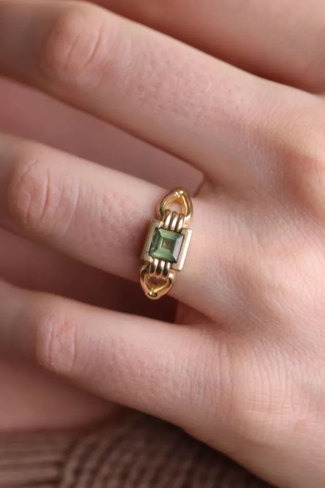 Freya Apatite Gold Ring