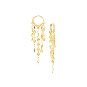 fringe huggie earring