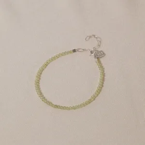 Galore Bracelet Birthstone September Peridot | Silver