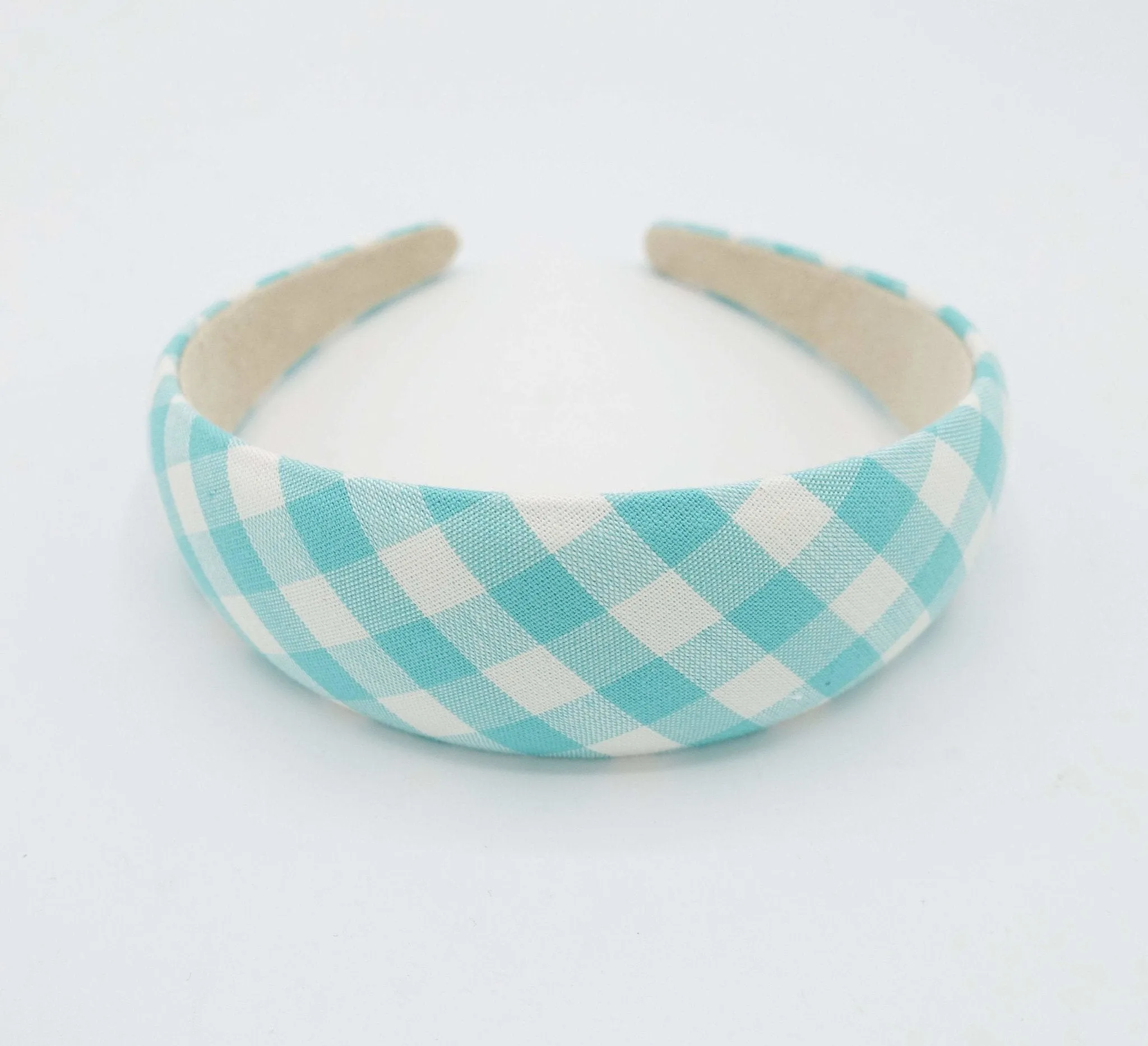 gingham check headband lightly padded hairband casual hair accessory for women