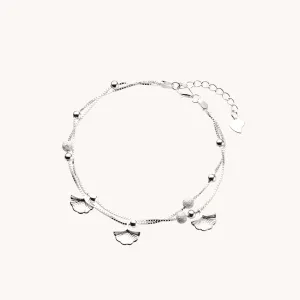 Gingko Leaves Silver Bracelet