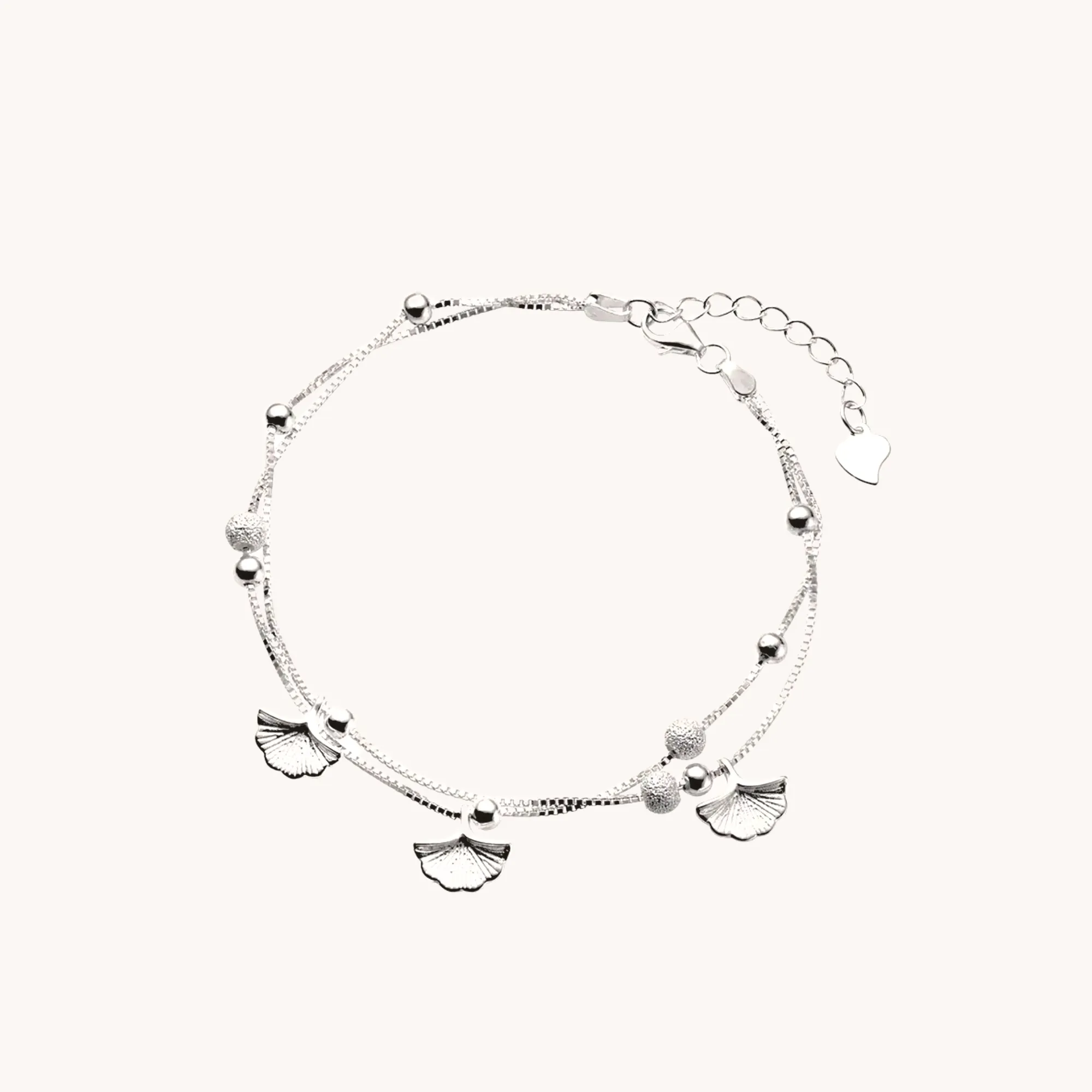 Gingko Leaves Silver Bracelet