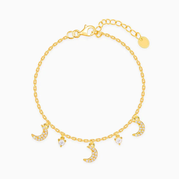 Golden Crescent Zircon Bracelet