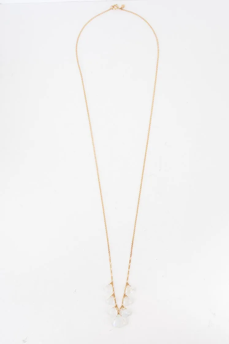 Good Karma Necklace - Moonstone 14k