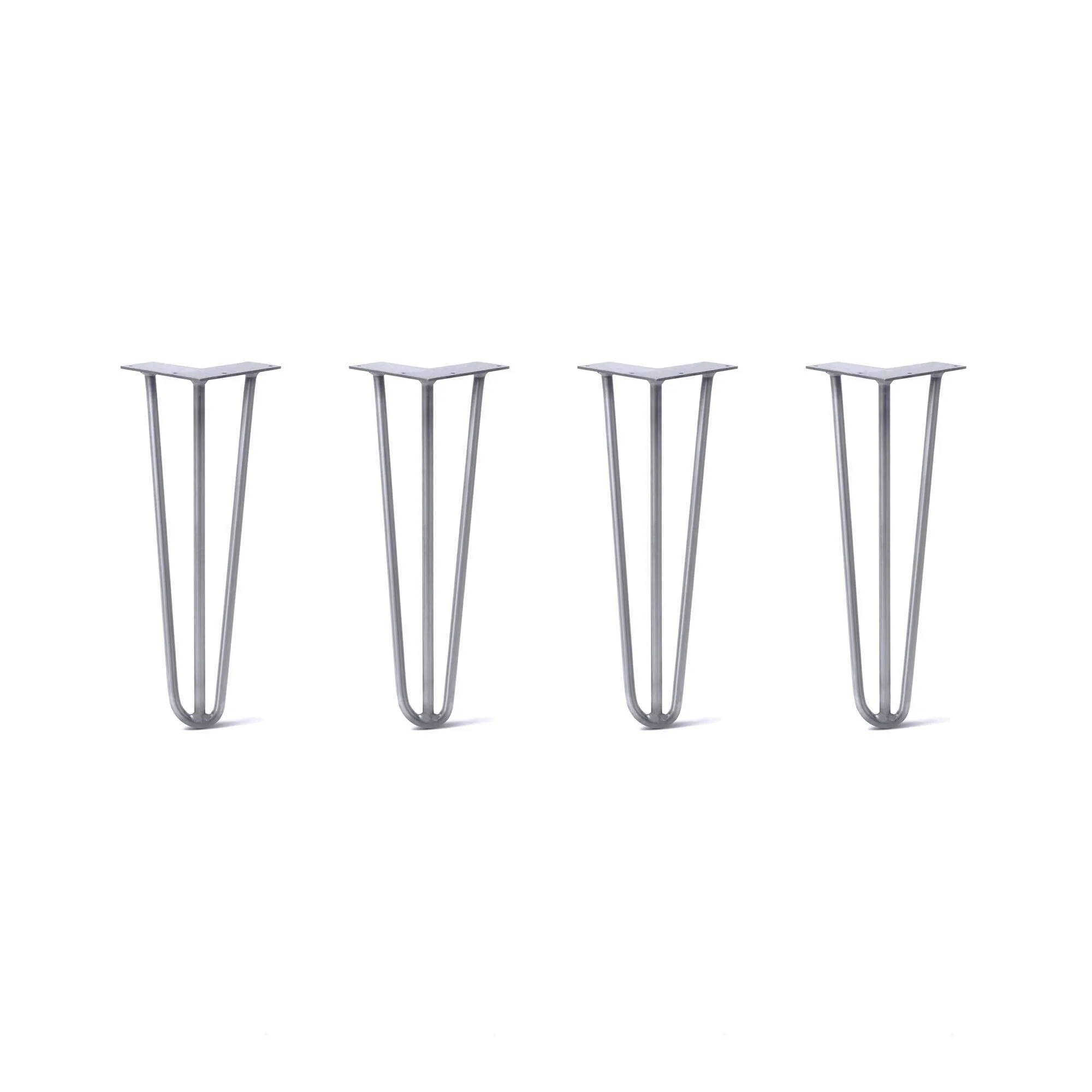 Hairpin Legs Set of 4, 3-Rod Design - Grey Powder Coated Finish