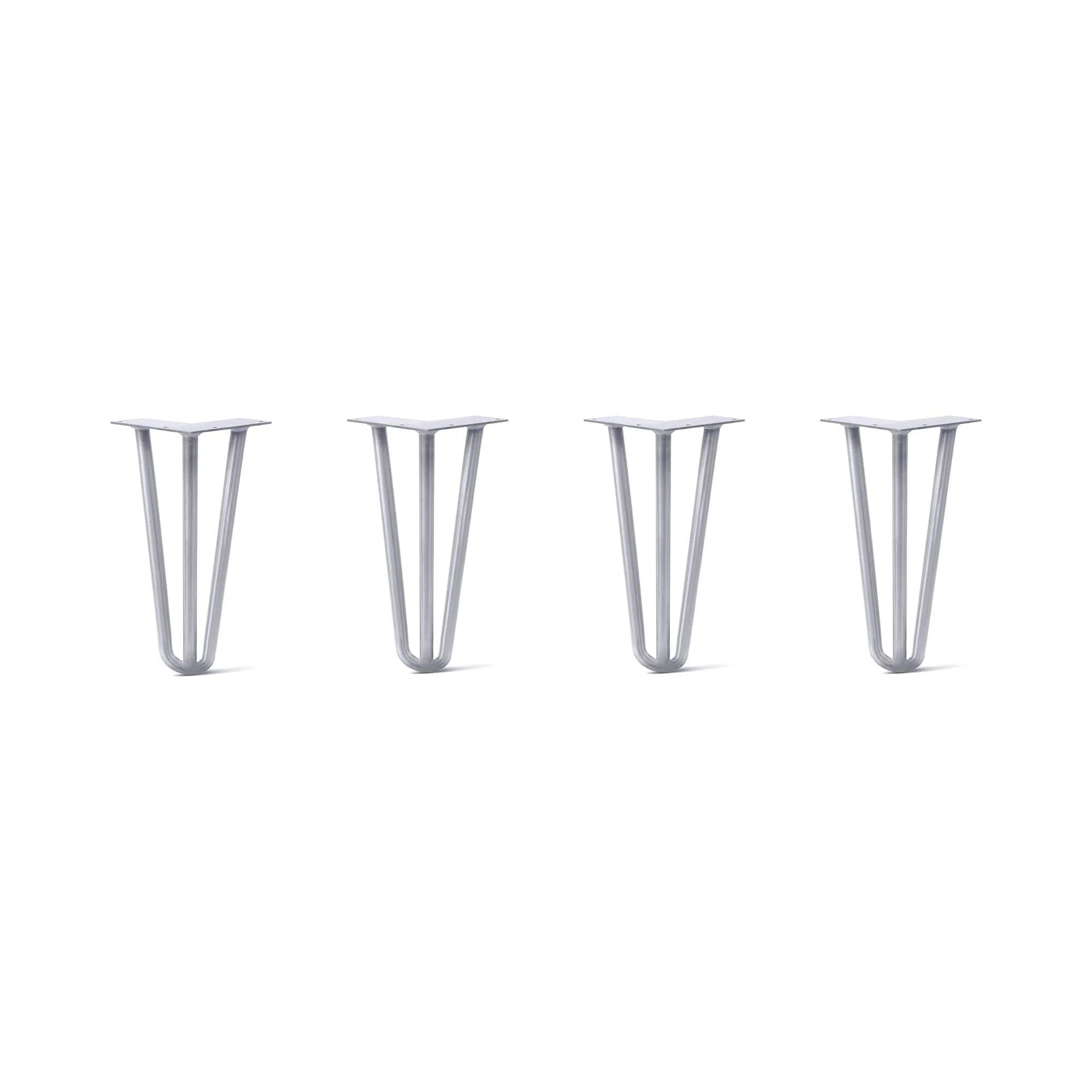 Hairpin Legs Set of 4, 3-Rod Design - Grey Powder Coated Finish