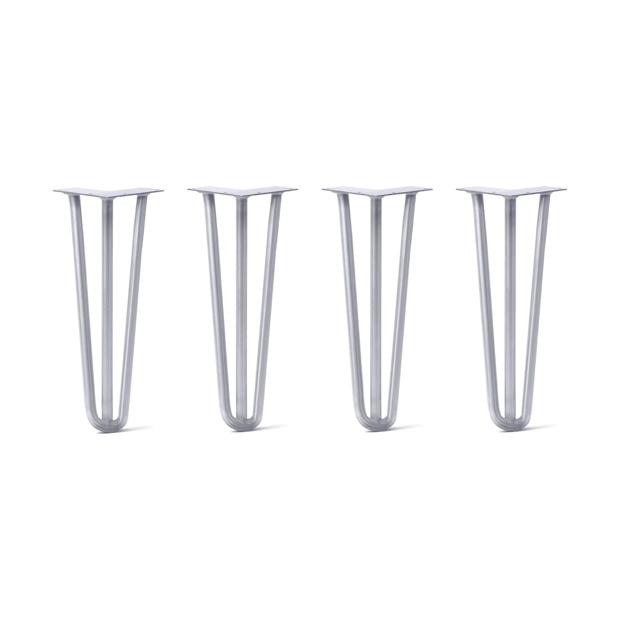 Hairpin Legs Set of 4, 3-Rod Design - Grey Powder Coated Finish