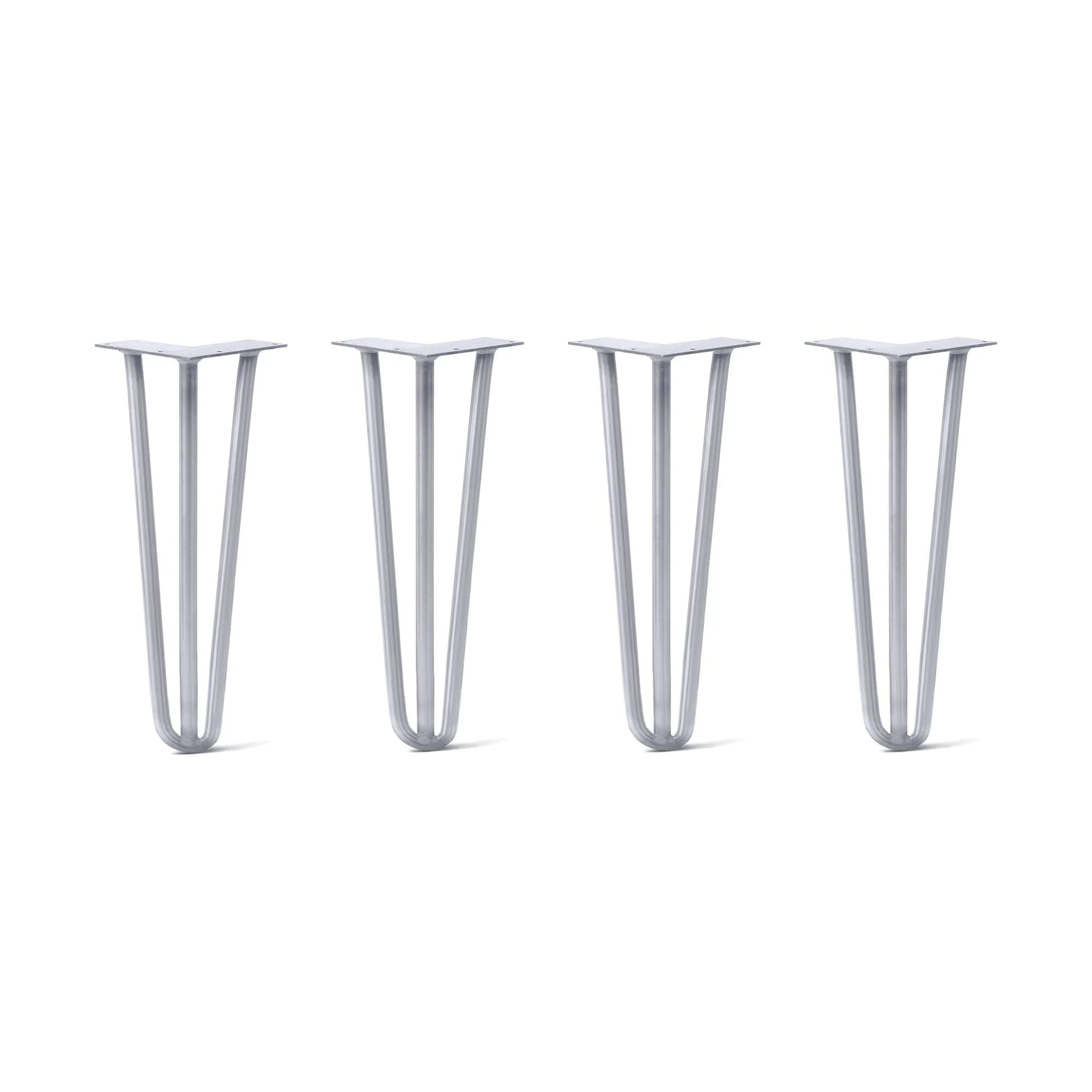 Hairpin Legs Set of 4, 3-Rod Design - Grey Powder Coated Finish