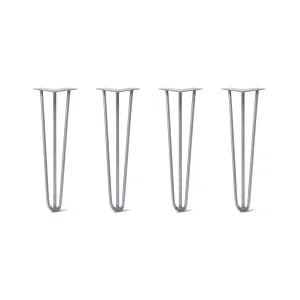 Hairpin Legs Set of 4, 3-Rod Design - Grey Powder Coated Finish