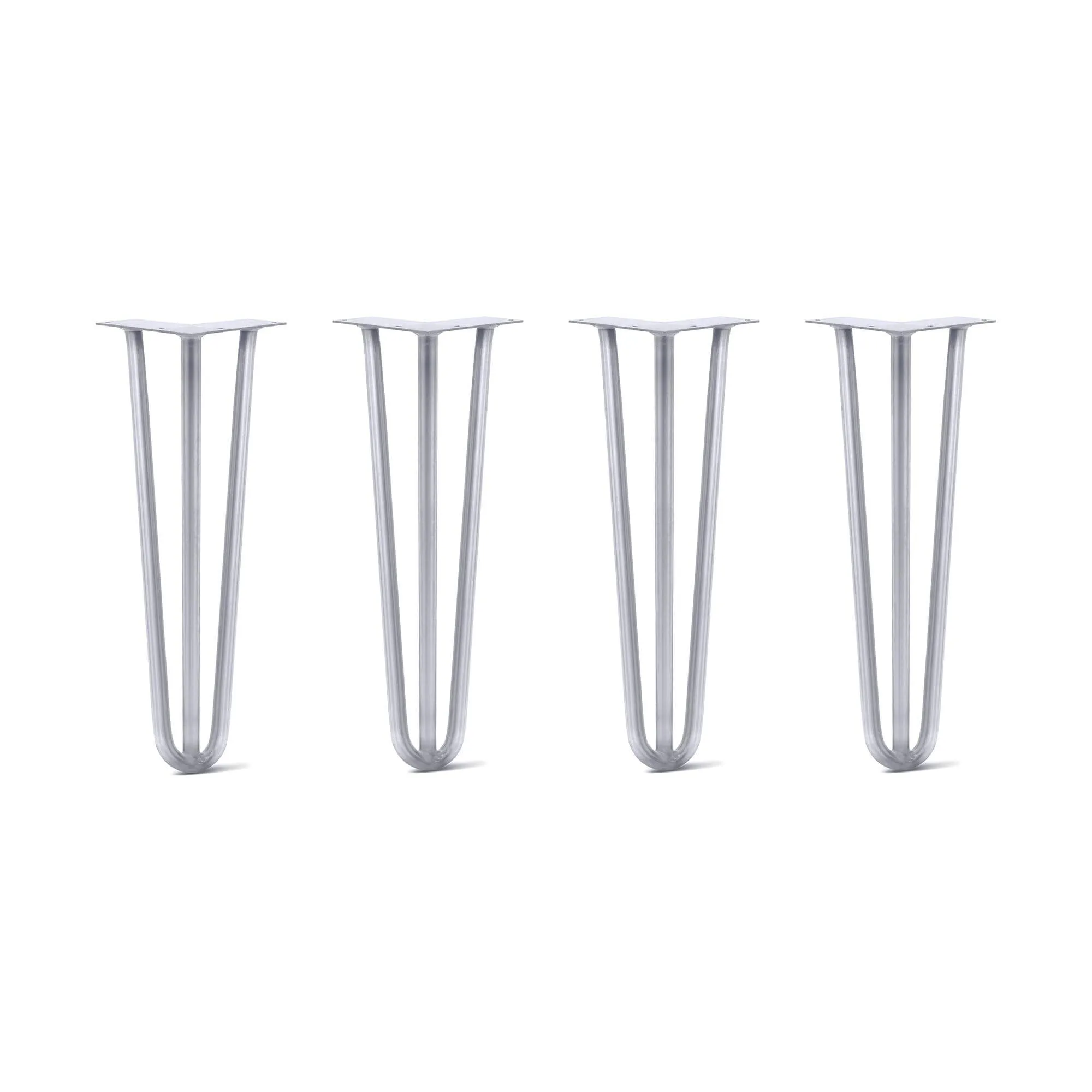 Hairpin Legs Set of 4, 3-Rod Design - Grey Powder Coated Finish