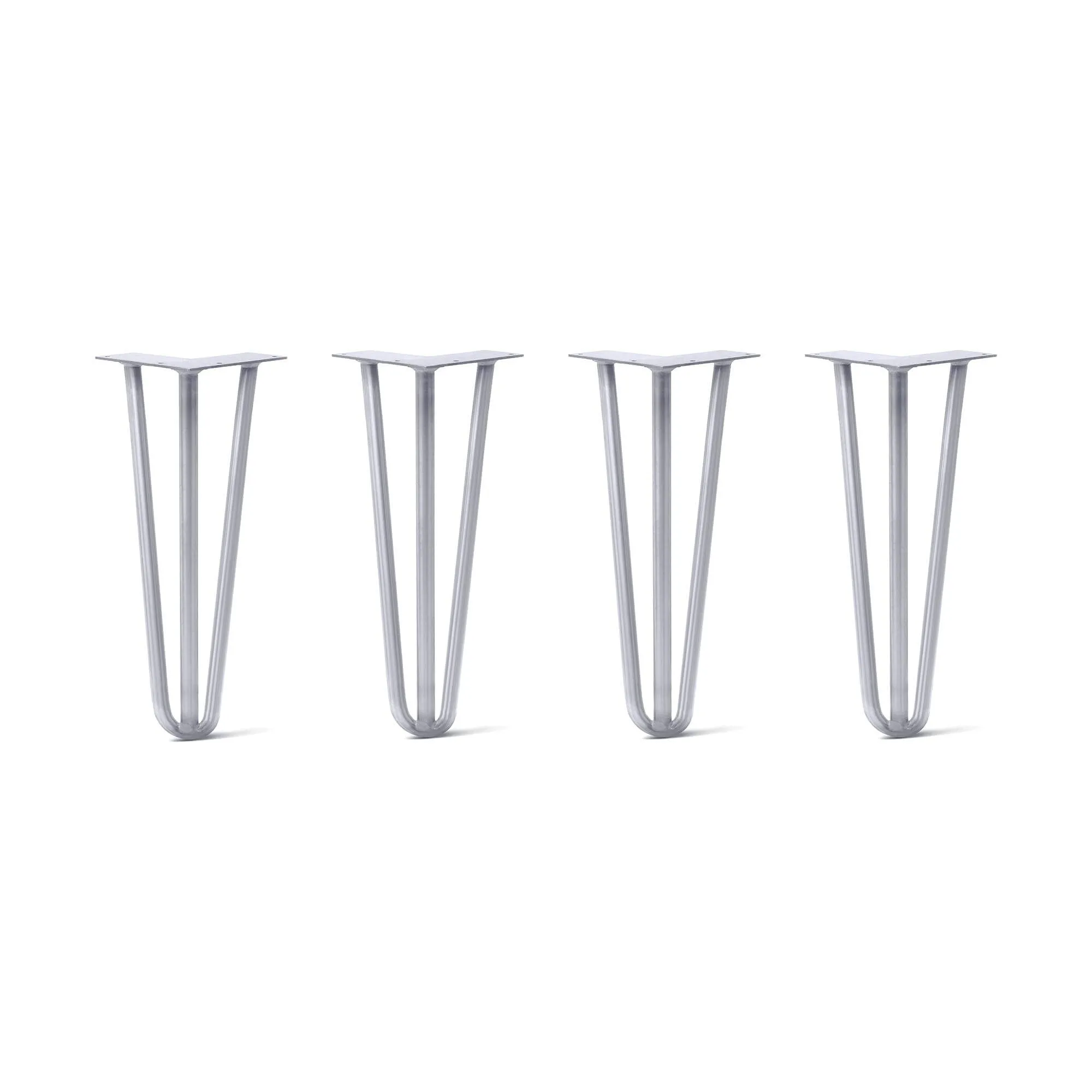 Hairpin Legs Set of 4, 3-Rod Design - Grey Powder Coated Finish