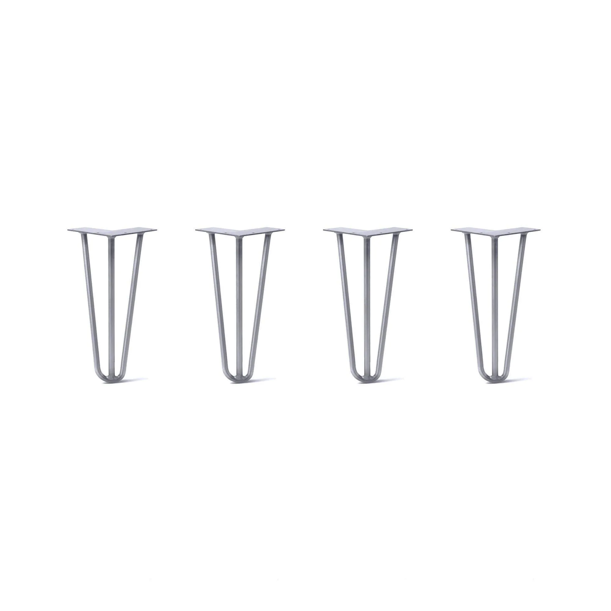 Hairpin Legs Set of 4, 3-Rod Design - Grey Powder Coated Finish