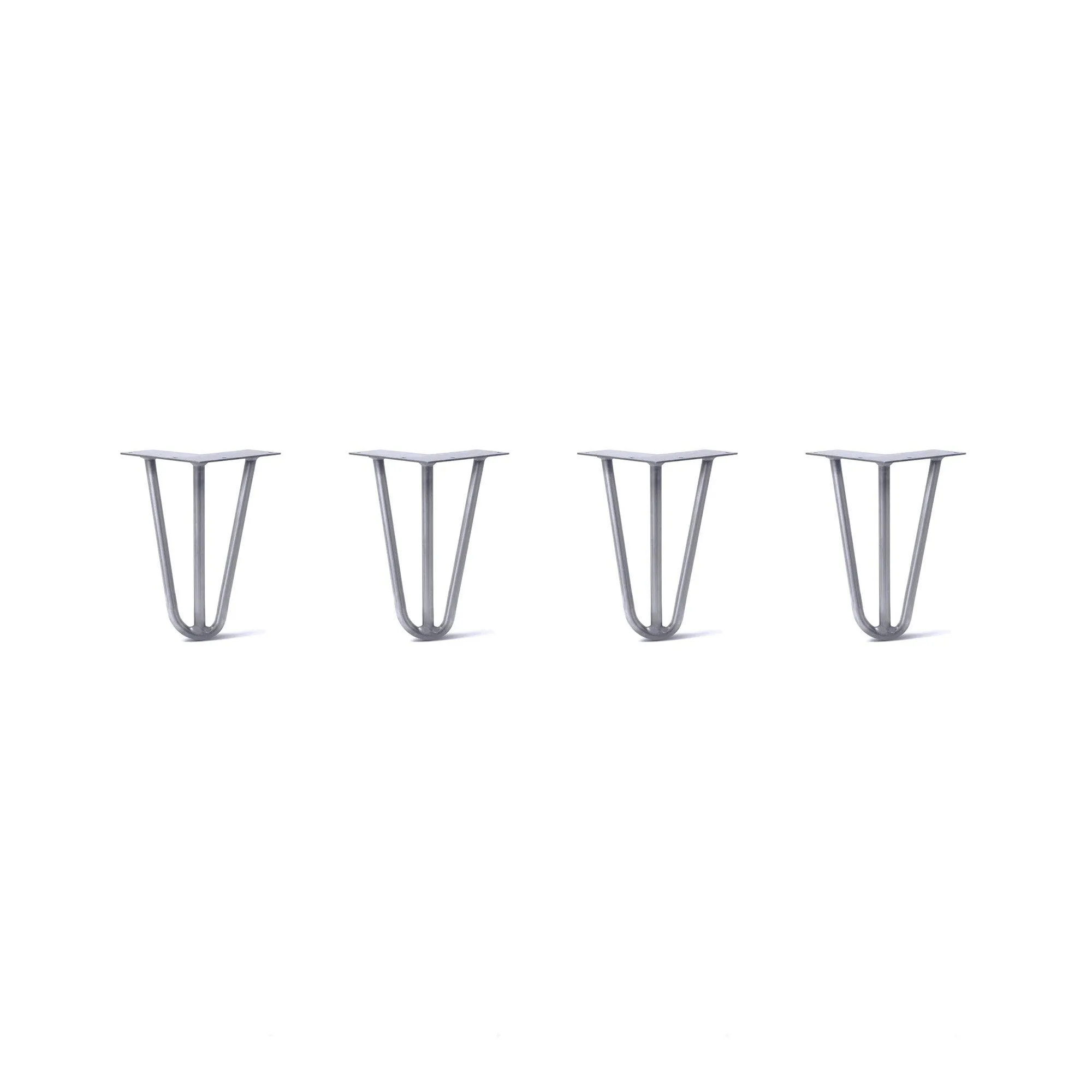 Hairpin Legs Set of 4, 3-Rod Design - Grey Powder Coated Finish