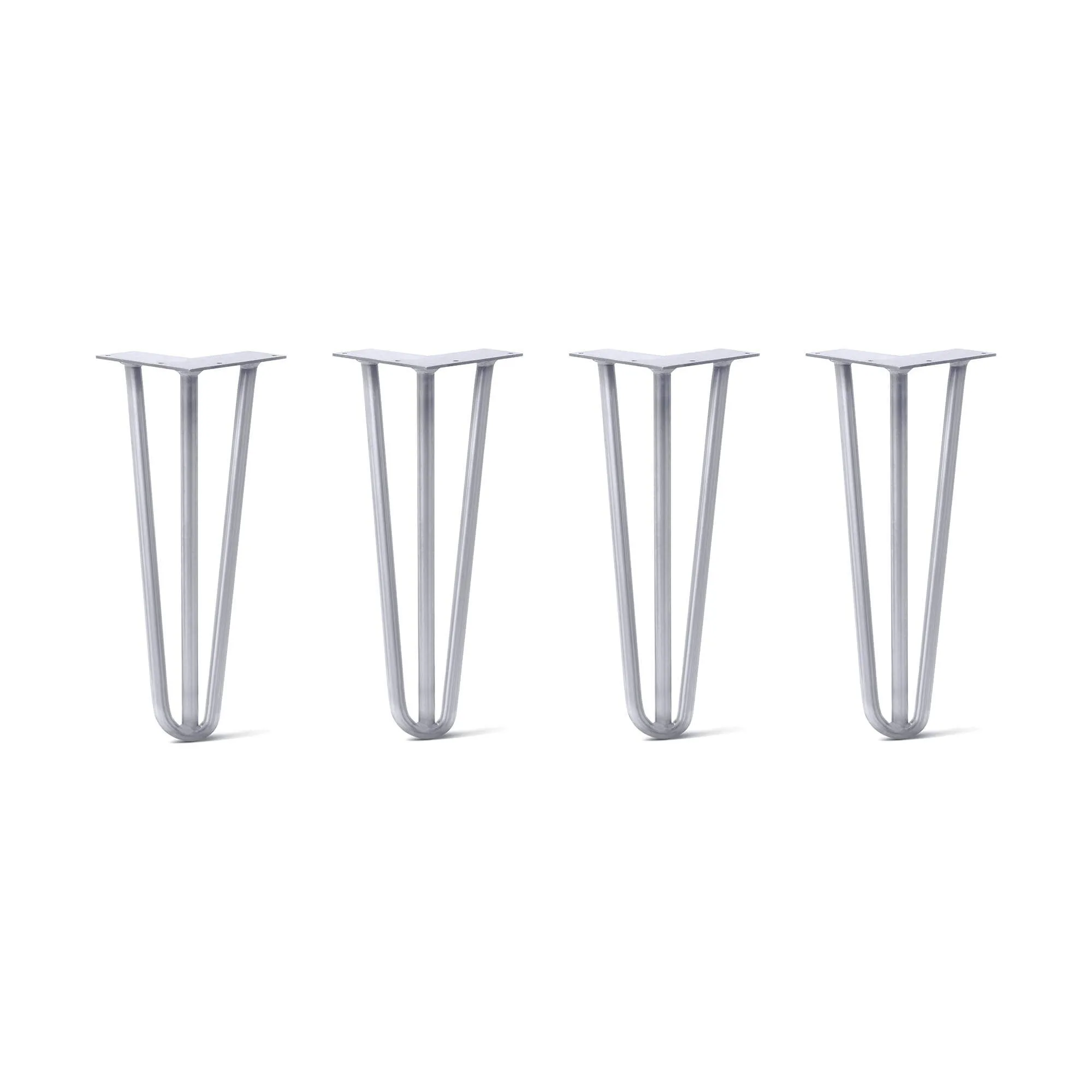 Hairpin Legs Set of 4, 3-Rod Design - Grey Powder Coated Finish