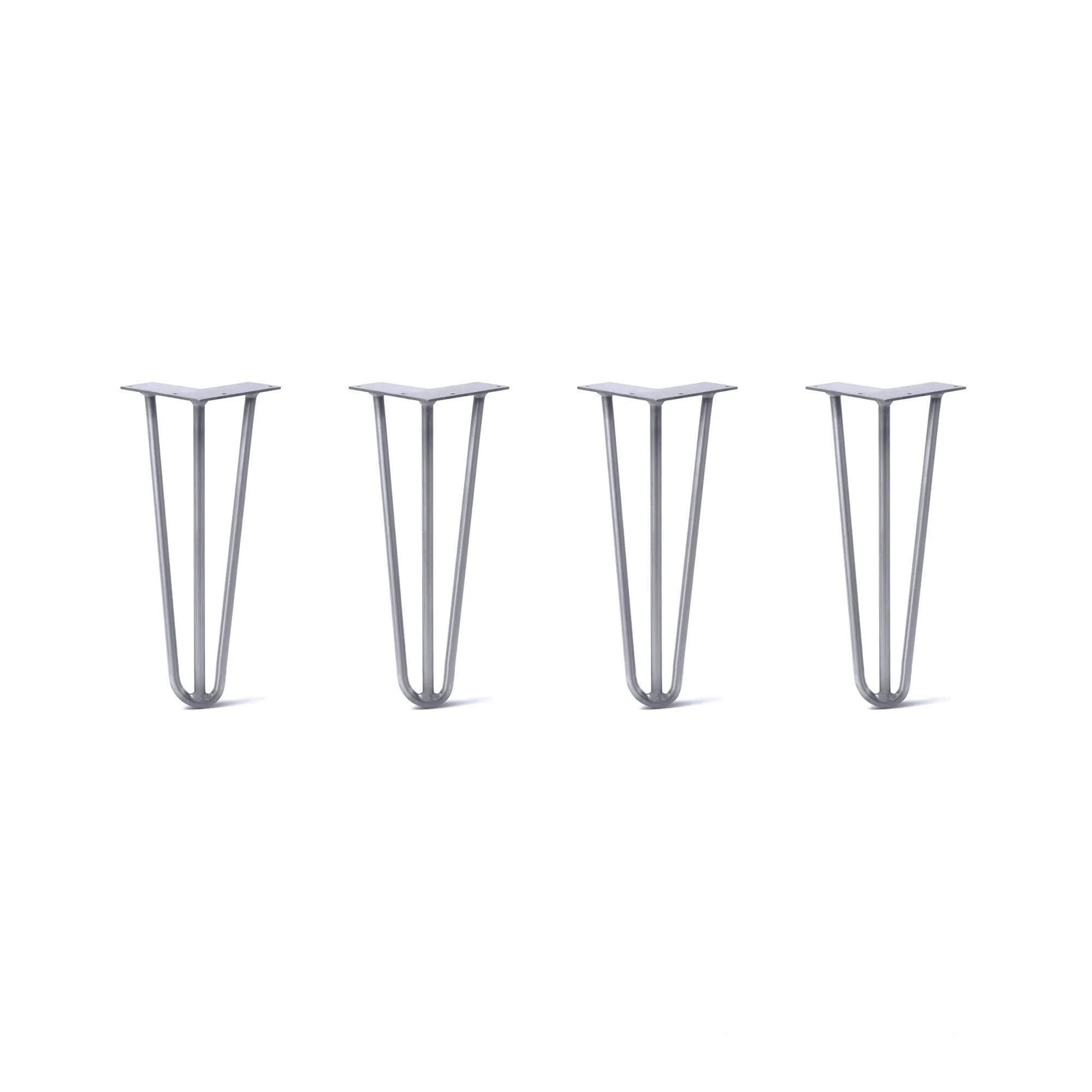 Hairpin Legs Set of 4, 3-Rod Design - Grey Powder Coated Finish