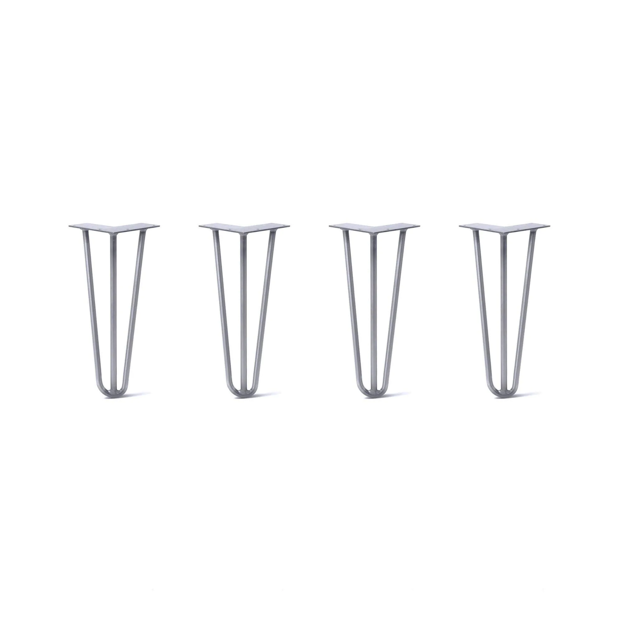 Hairpin Legs Set of 4, 3-Rod Design - Grey Powder Coated Finish