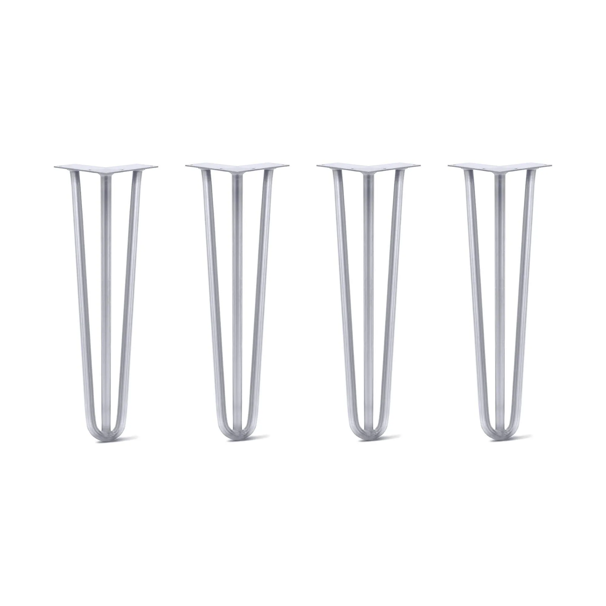 Hairpin Legs Set of 4, 3-Rod Design - Grey Powder Coated Finish