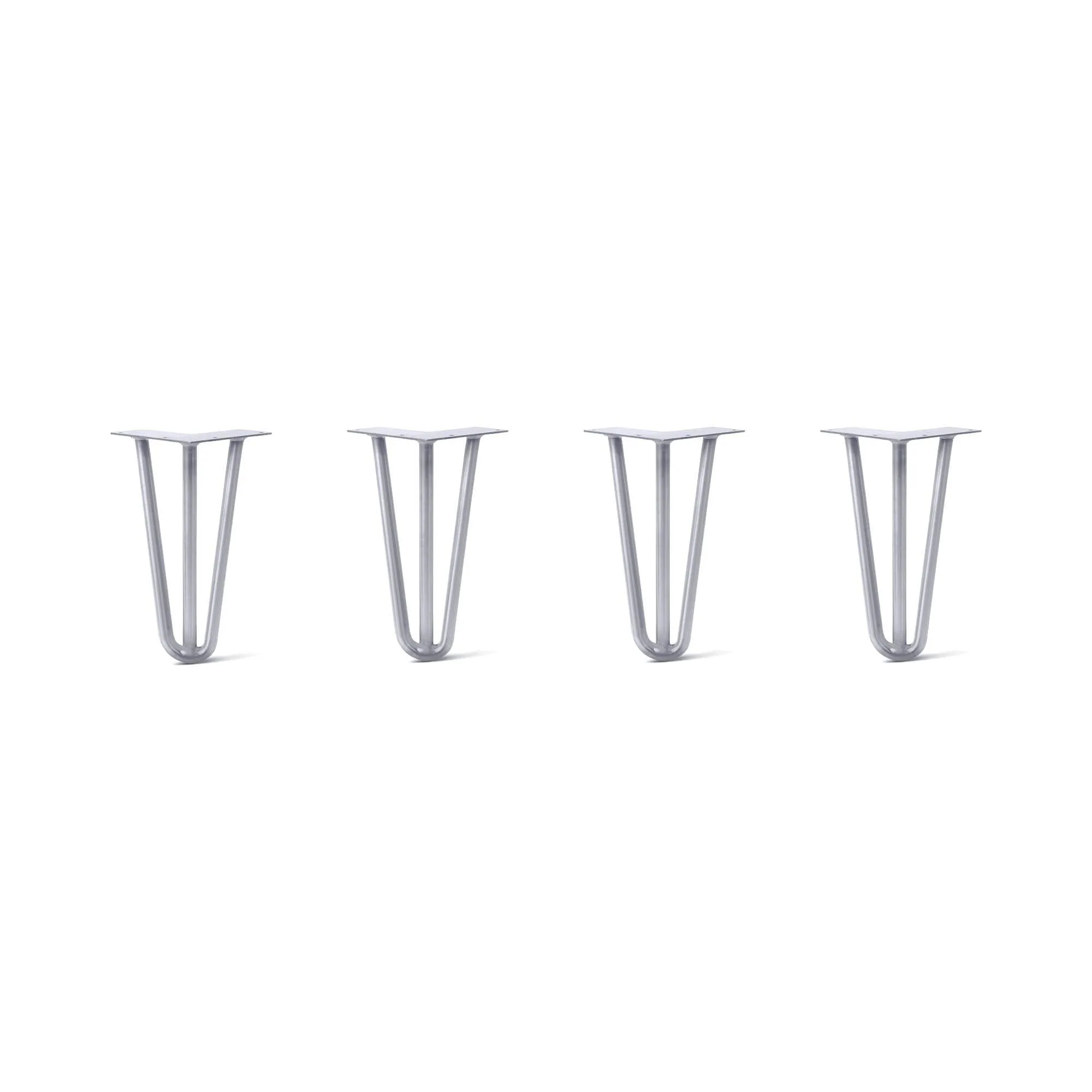 Hairpin Legs Set of 4, 3-Rod Design - Grey Powder Coated Finish