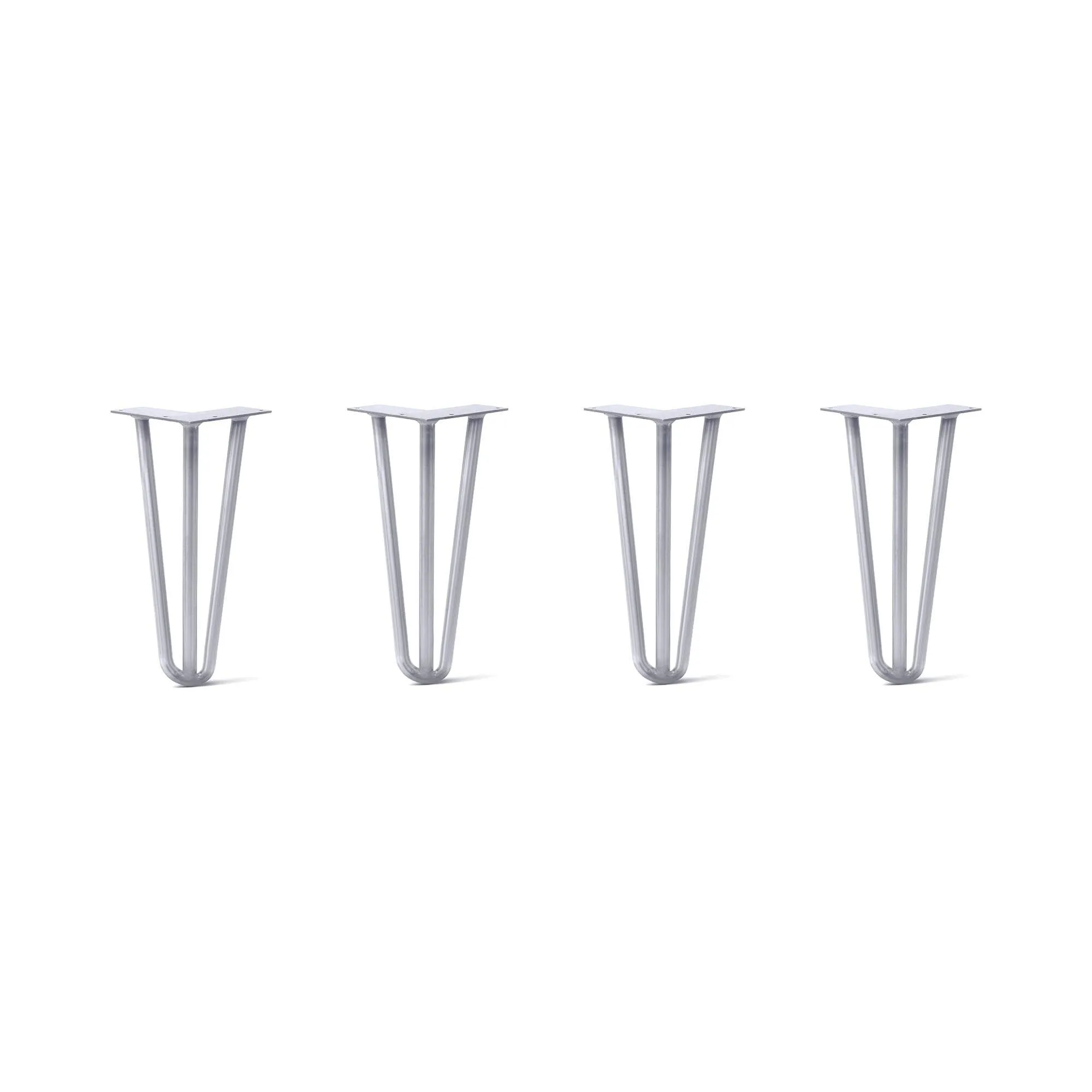 Hairpin Legs Set of 4, 3-Rod Design - Grey Powder Coated Finish