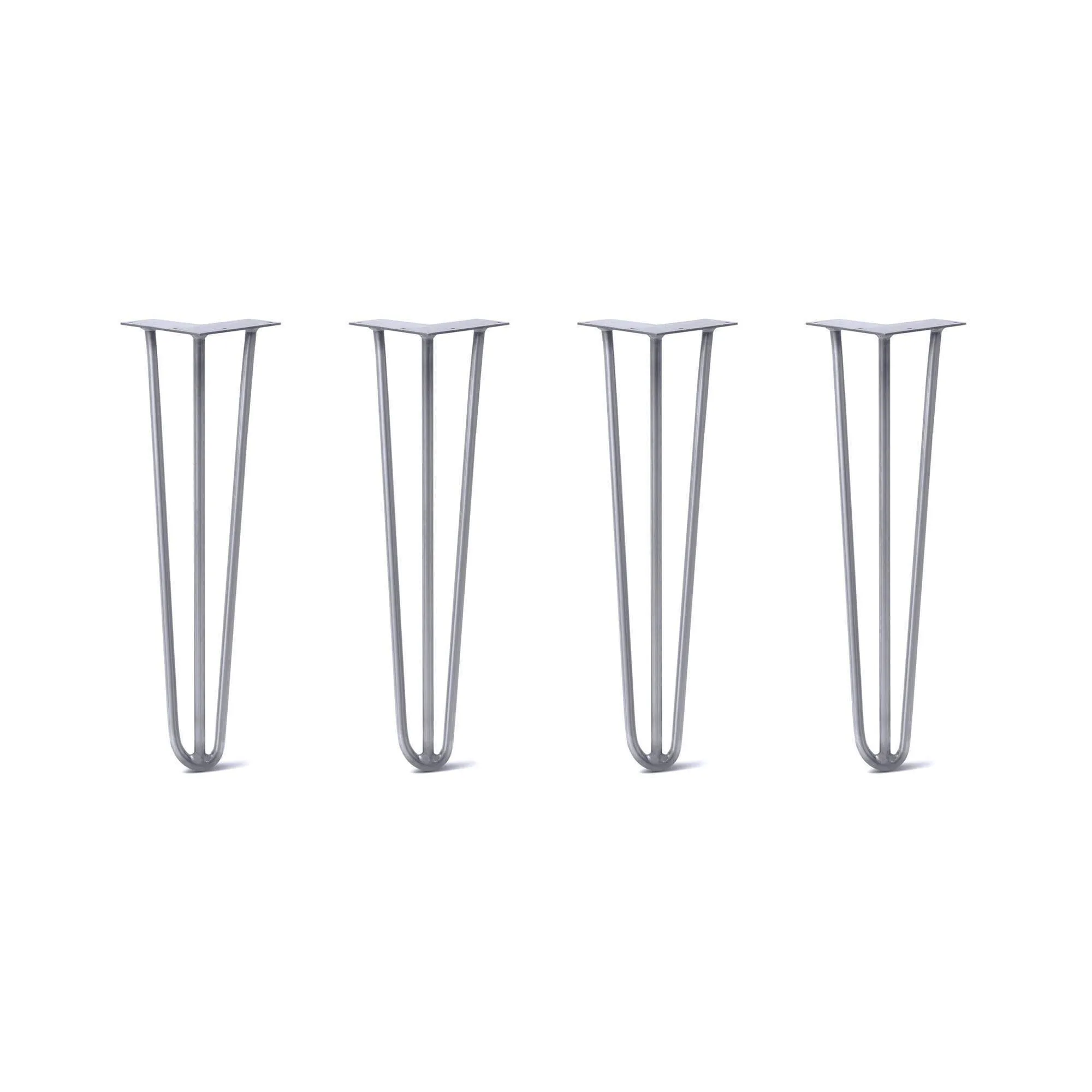 Hairpin Legs Set of 4, 3-Rod Design - Grey Powder Coated Finish