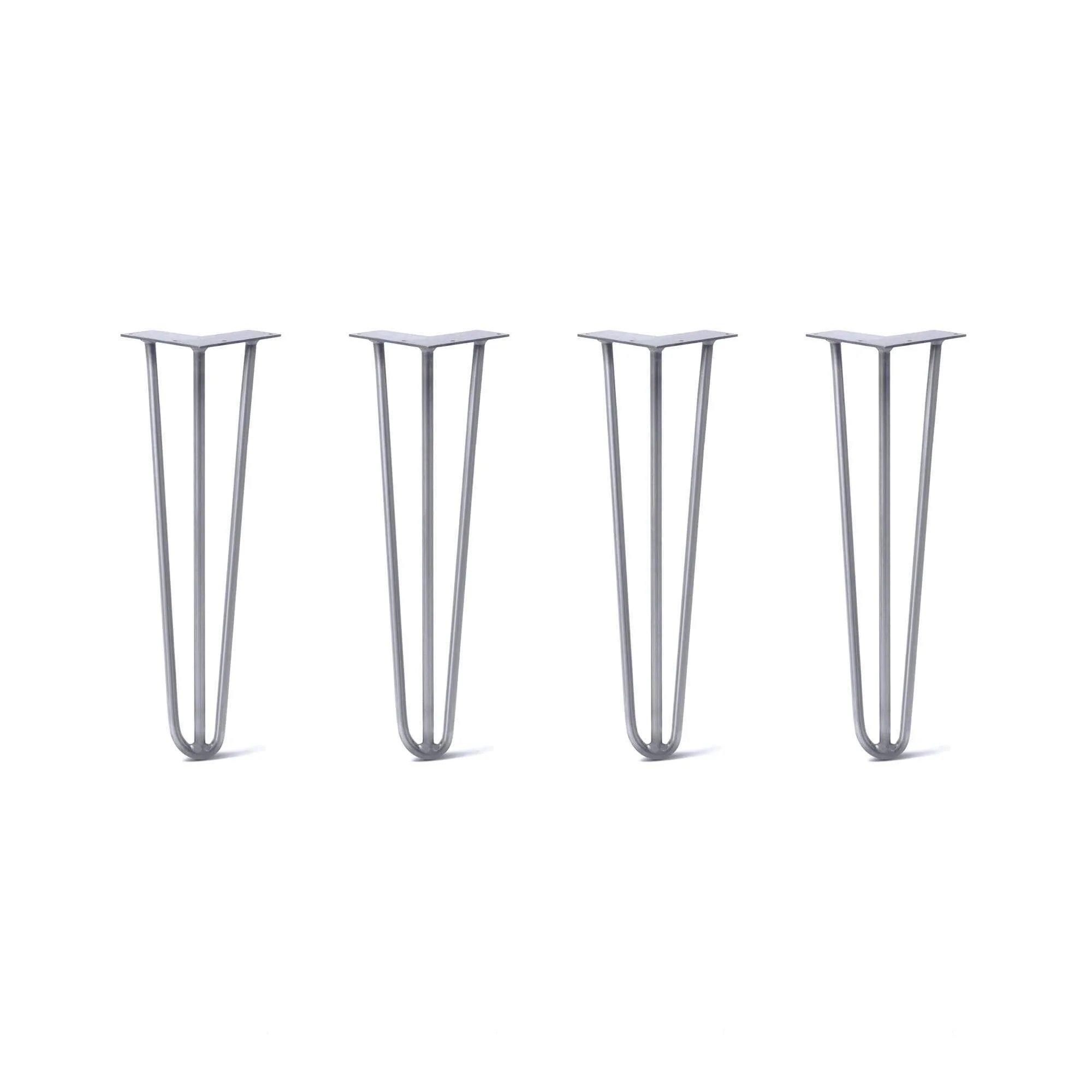 Hairpin Legs Set of 4, 3-Rod Design - Grey Powder Coated Finish