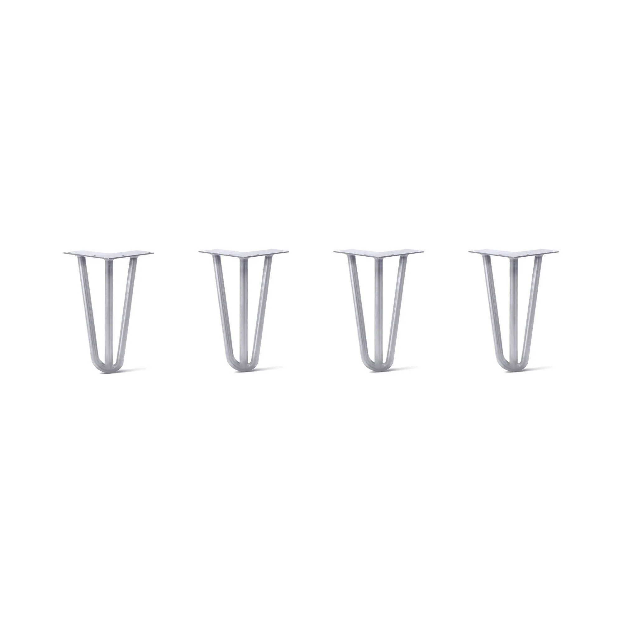 Hairpin Legs Set of 4, 3-Rod Design - Grey Powder Coated Finish