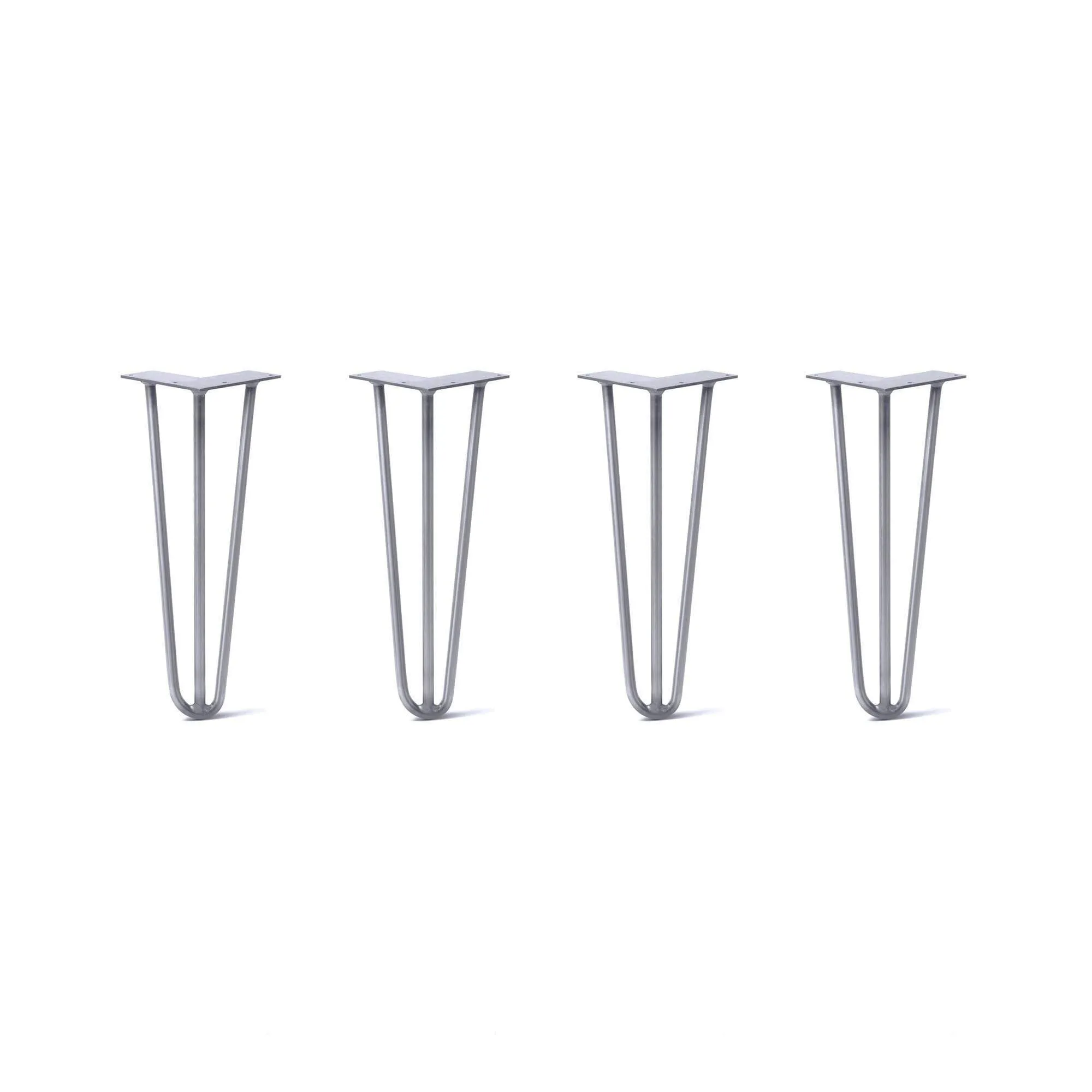 Hairpin Legs Set of 4, 3-Rod Design - Grey Powder Coated Finish