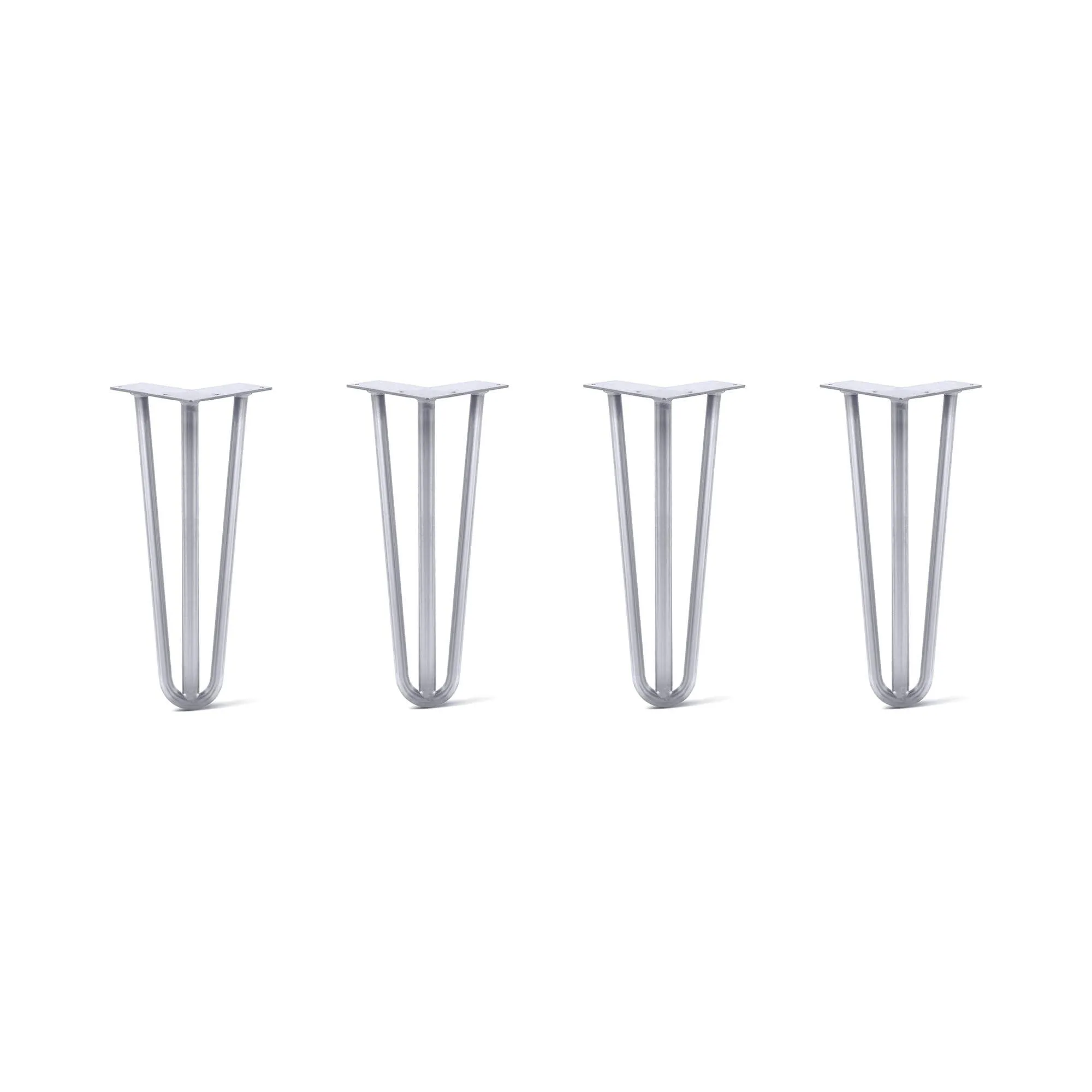 Hairpin Legs Set of 4, 3-Rod Design - Grey Powder Coated Finish