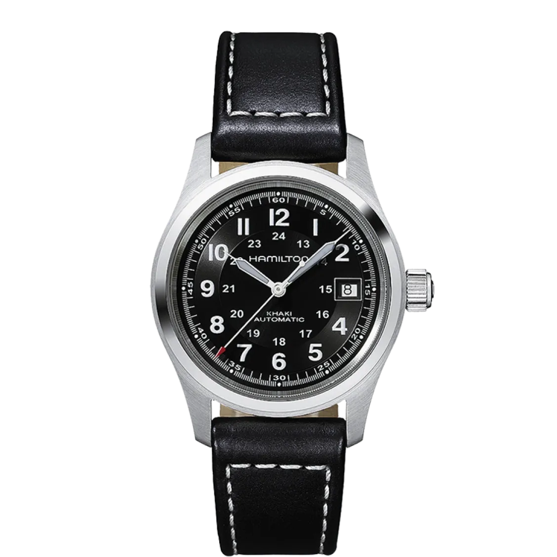 Hamilton Khaki Field Auto Black Dial Black Leather 38MM Automatic