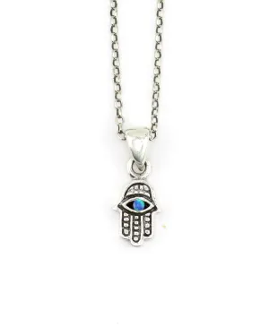 Hamsa with Opal Eye Necklace