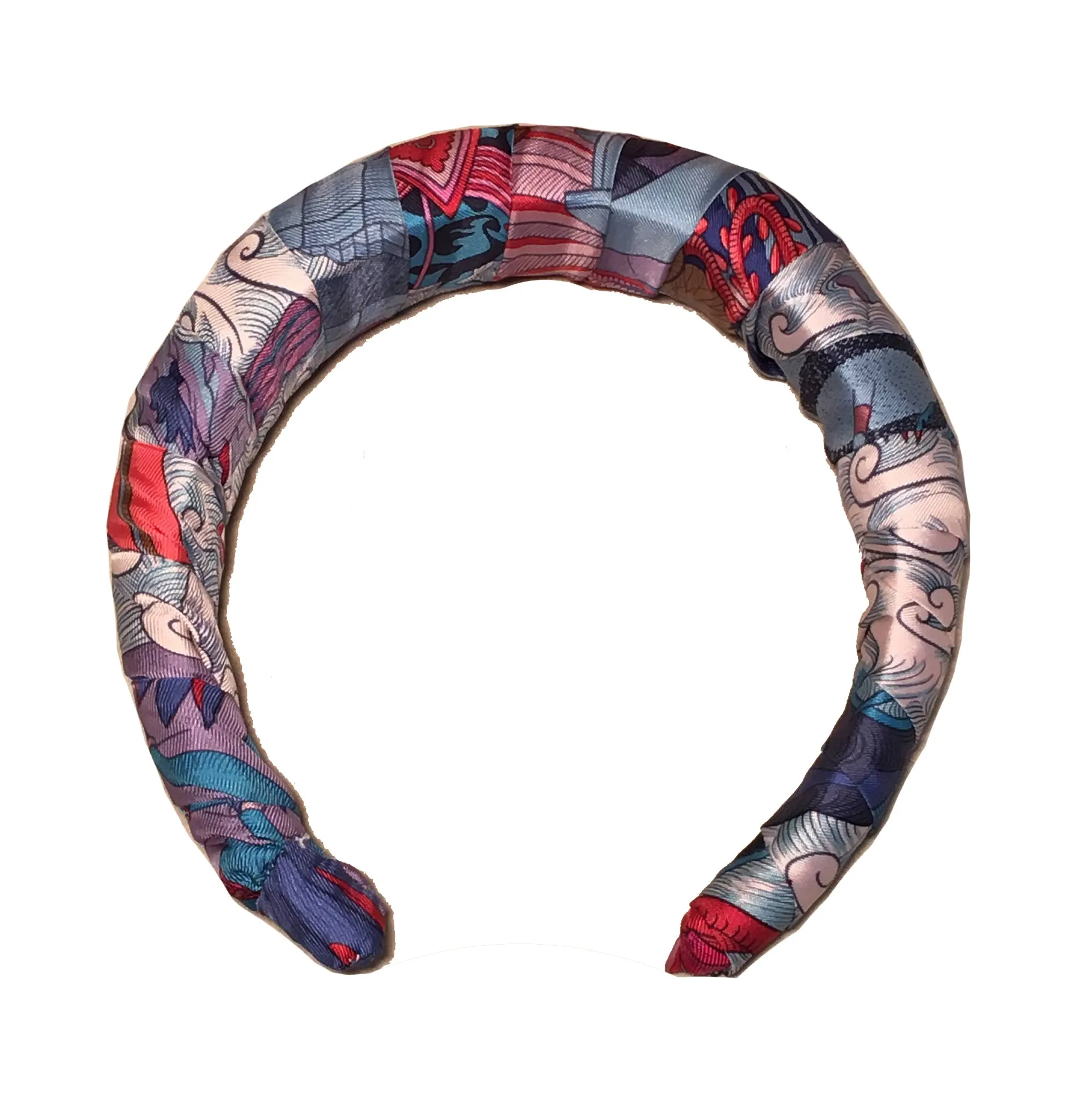 Hermes Cosmographia Silk Scarf Padded Headband