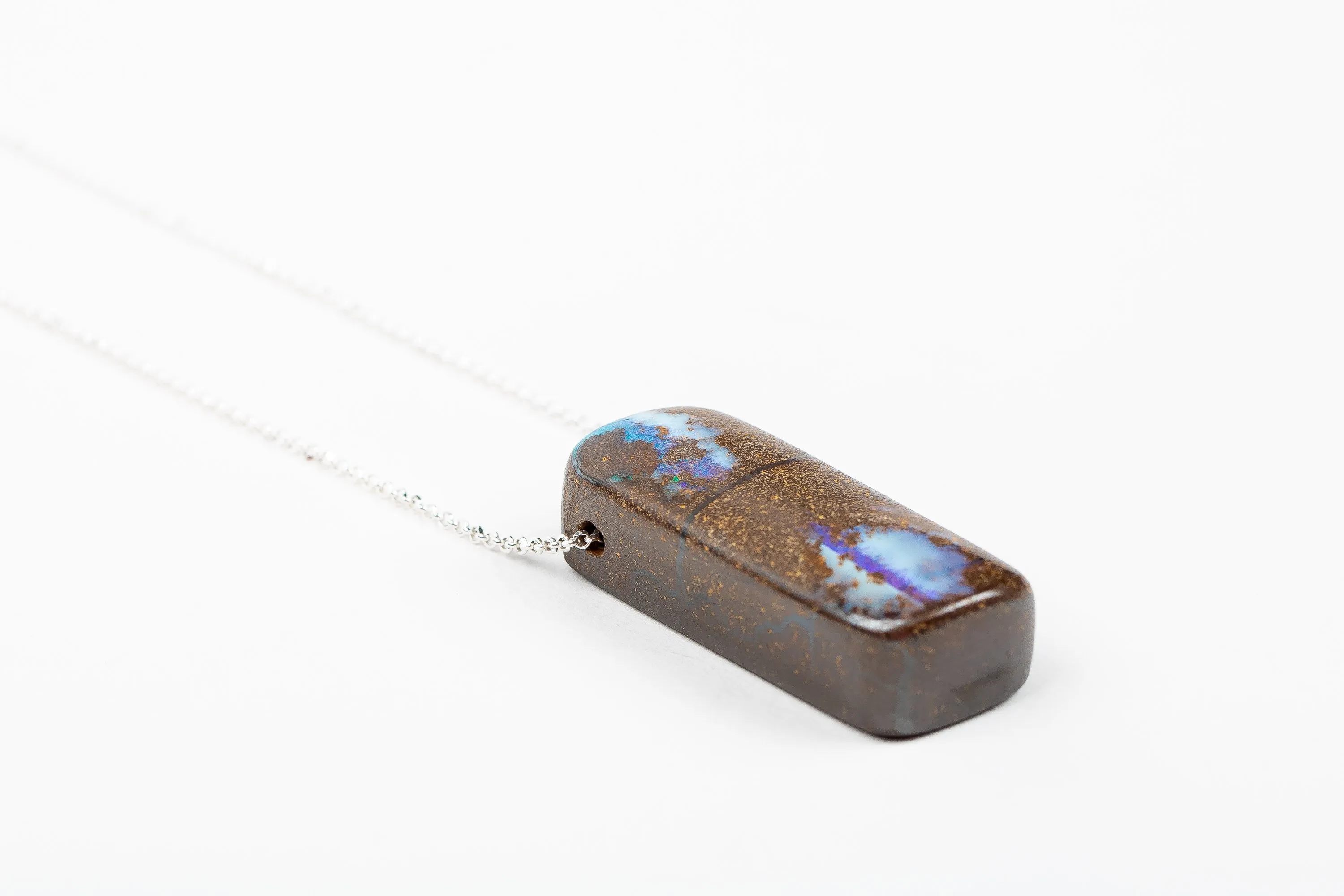 Huge Blue Boulder Opal Necklace