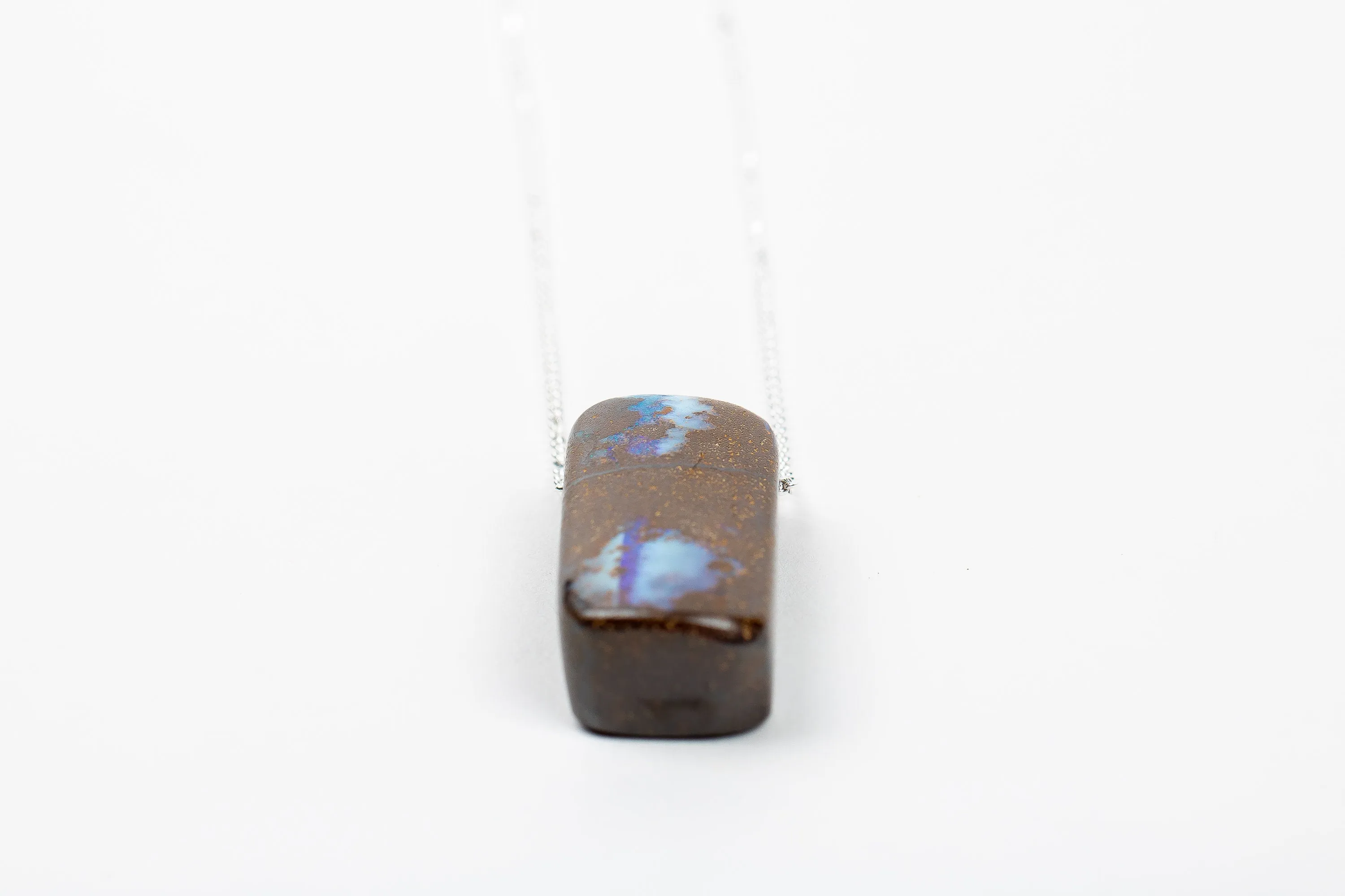 Huge Blue Boulder Opal Necklace