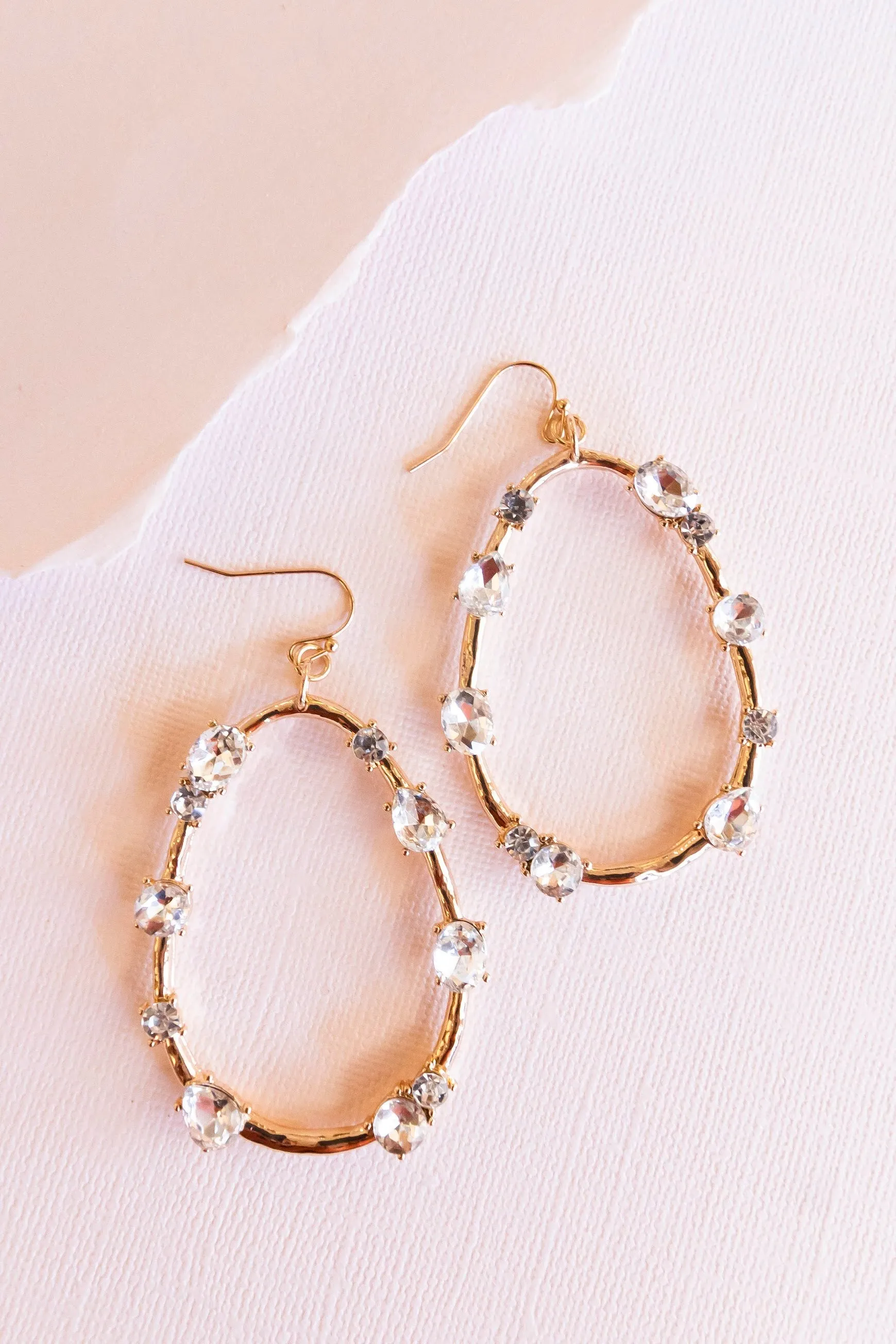 Isabella Gold Teardrop Earrings | Clear Crystal Details | Everyday and Special Occasion Accessories | Wedding Season Earrings