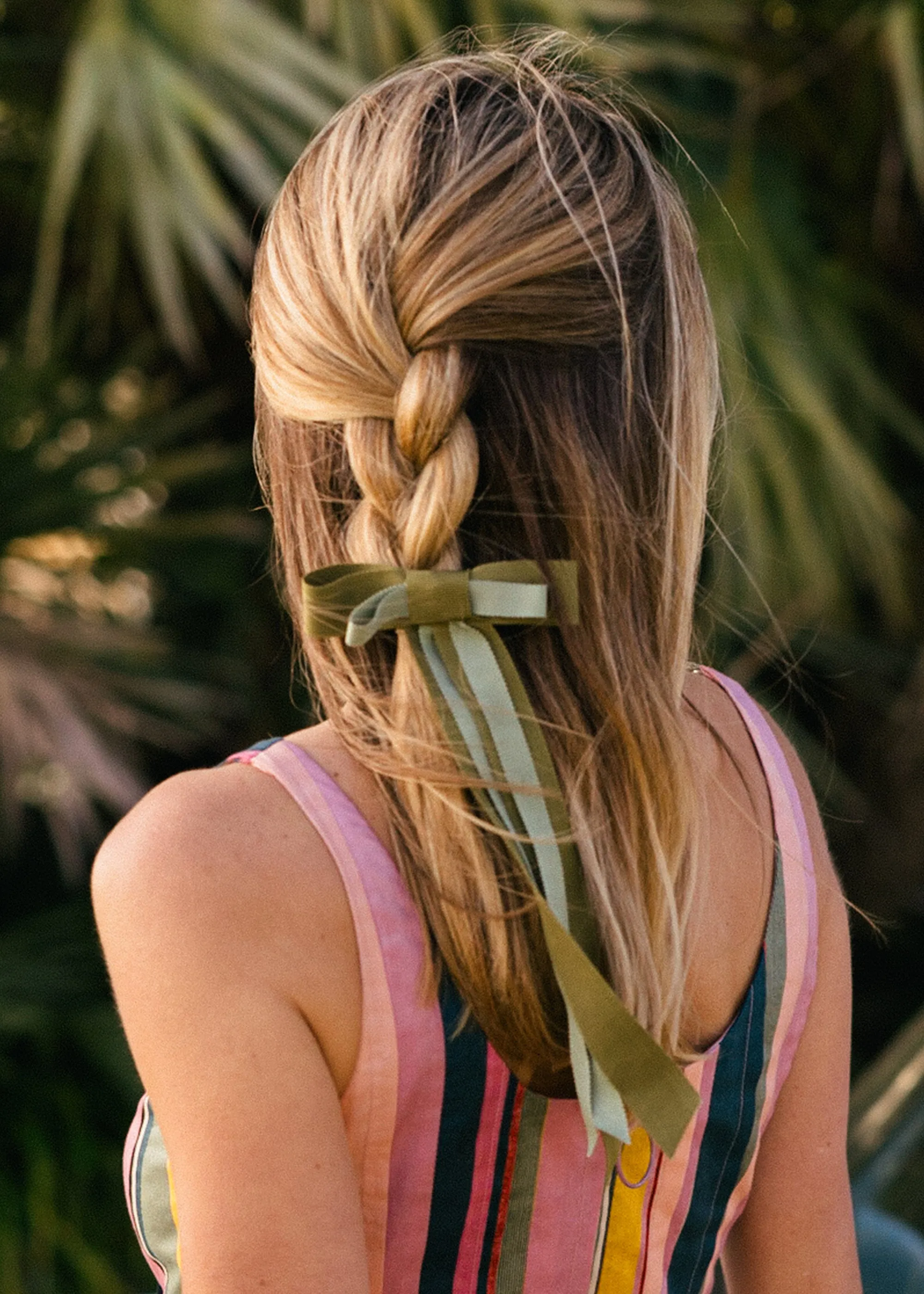 Jennifer Behr x Julia Berolzheimer Eden Bow Barrette -- Jade