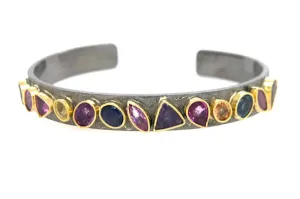 John Apel Multi Stone Cuff Bracelet