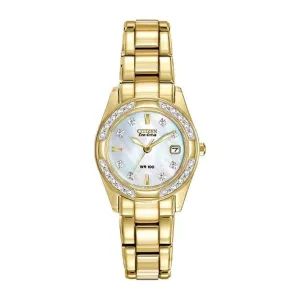 Ladies Eco-Drive Regent 28 Diamonds Bracelet Watch EW1822-52D