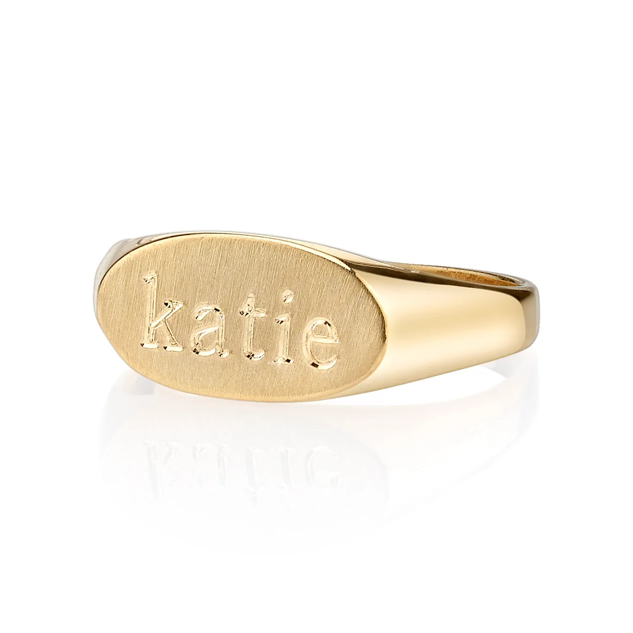 LANA TEXT SIGNET RING