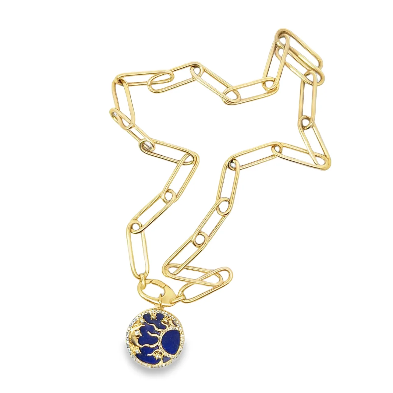 Lapis & Onyx Gold Celestial Charm