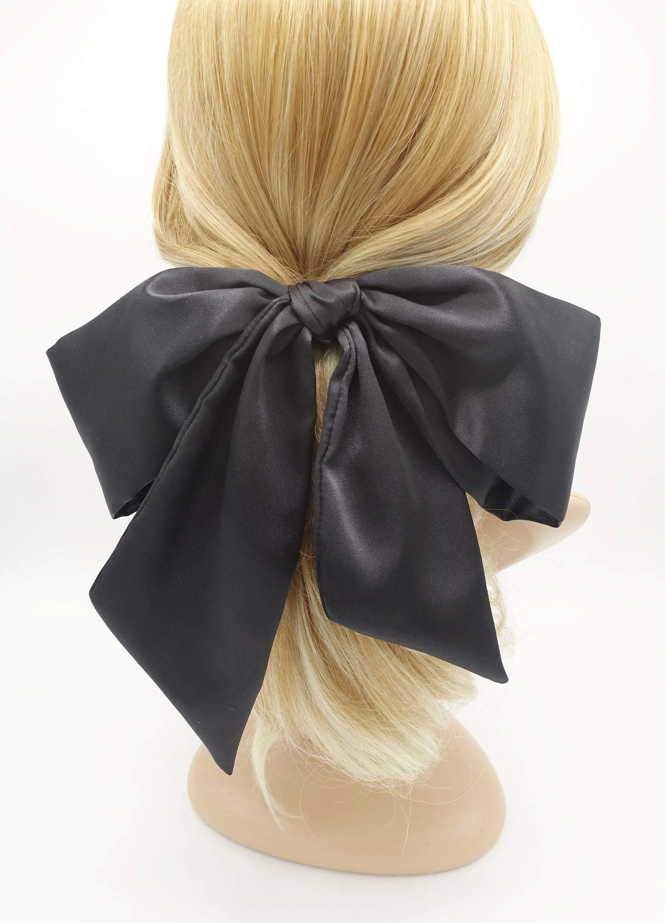 Largo satin hair bow large hair accessory for women