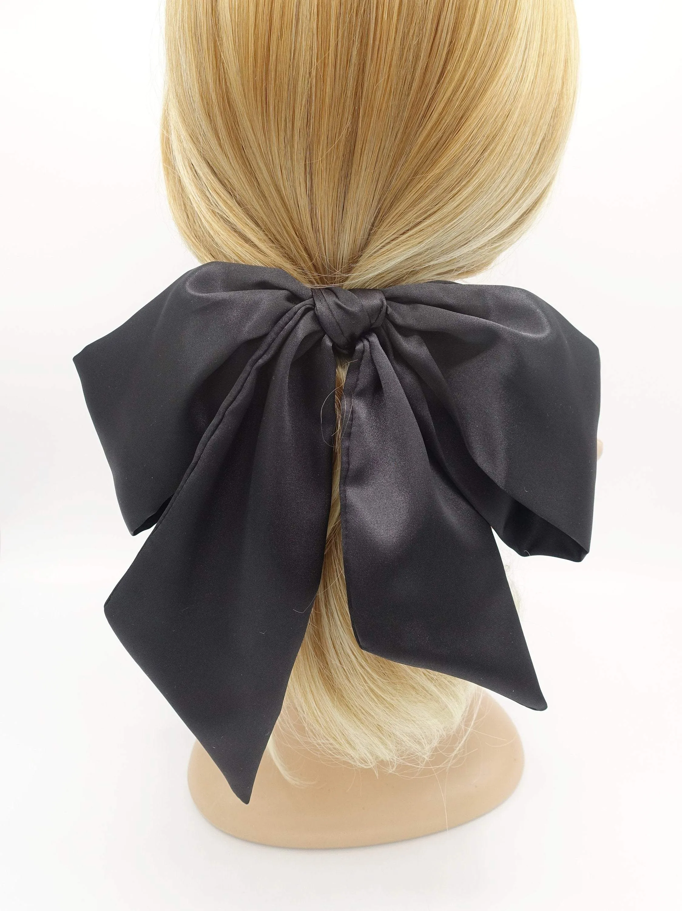 Largo satin hair bow large hair accessory for women